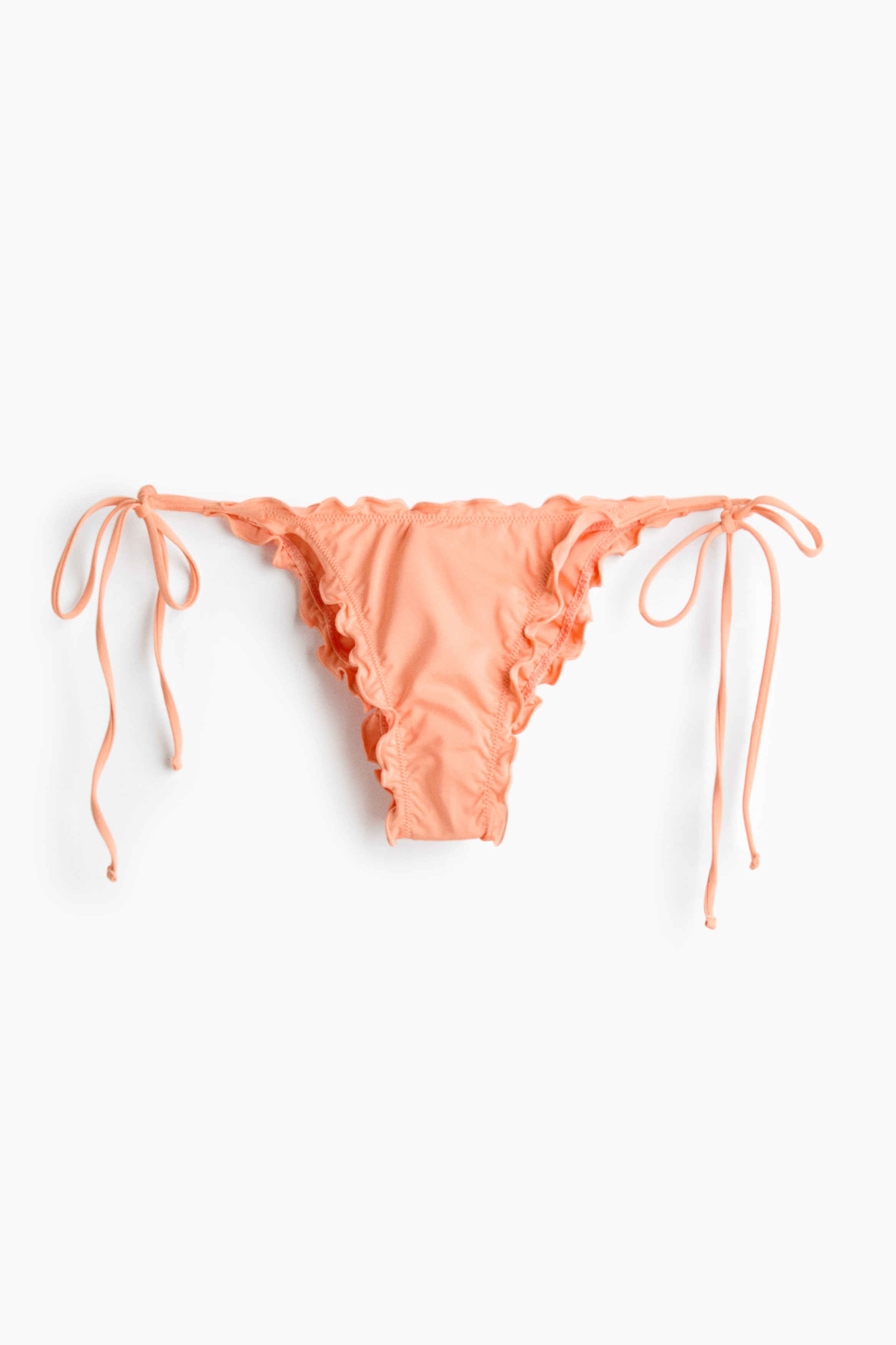 Cheeky Tie Bikini Bottoms - Apricot/Peach pink/floral/Cream/floral