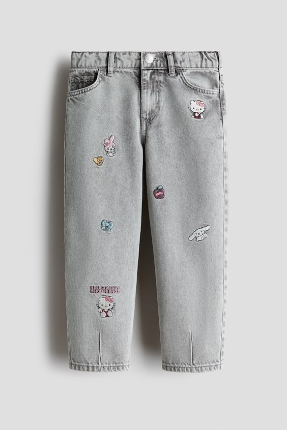 Детские джинсы H&M Motif-Detail Loose-Fit Jeans
