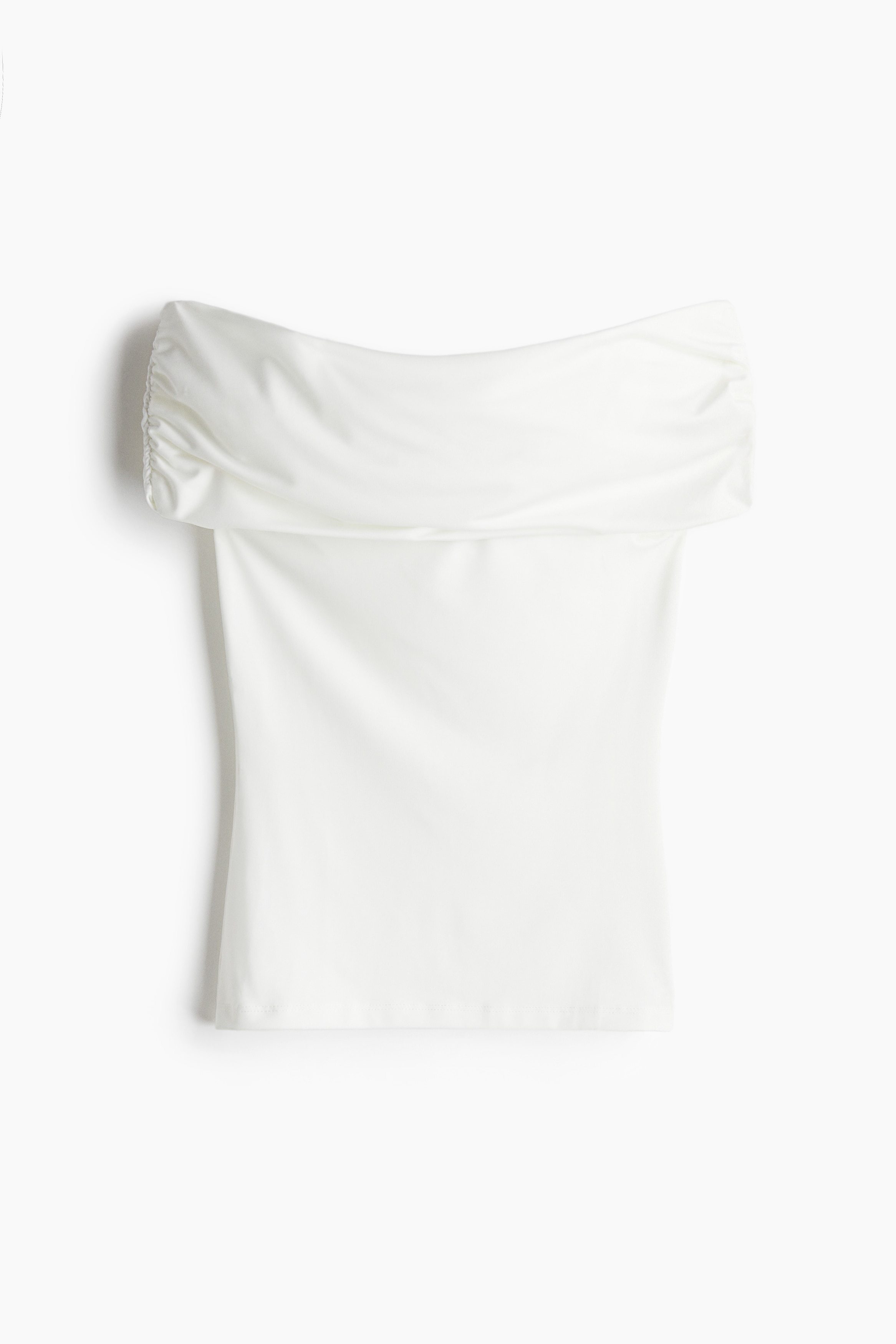 Women's Cream Gathered Off-the-Shoulder Top | H&M CA