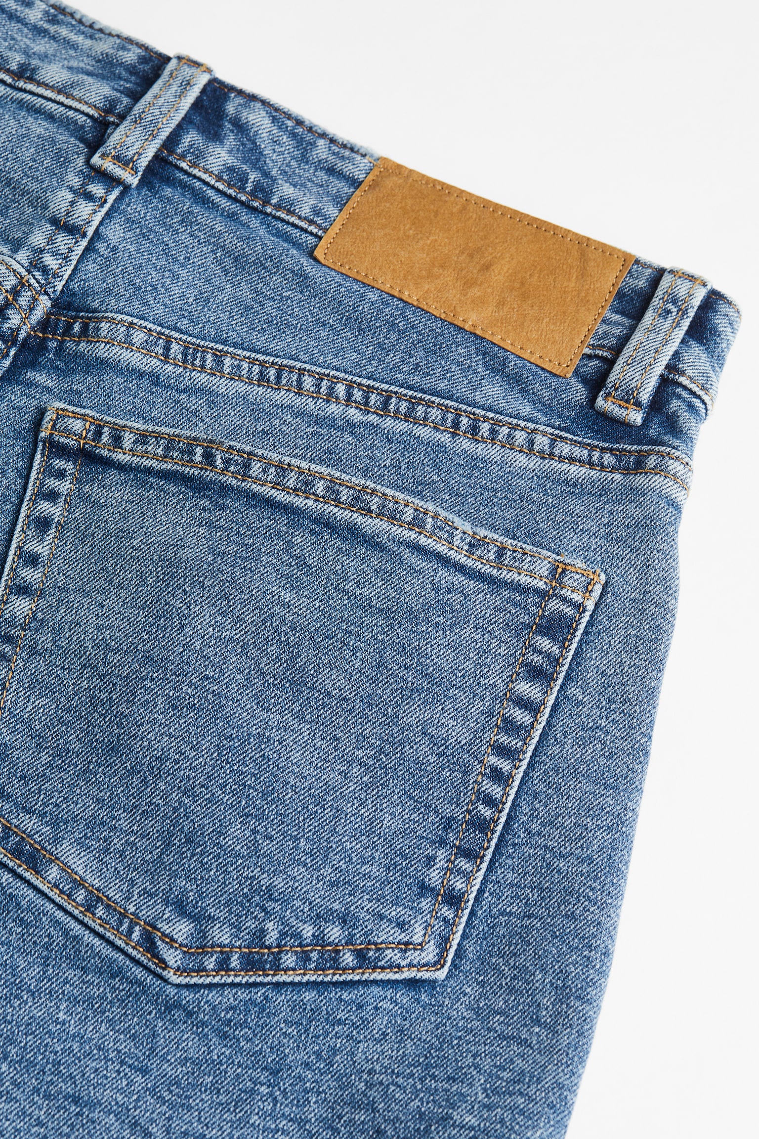 Short High en denim - Bleu denim/Bleu denim clair/Noir/Blanc - 3