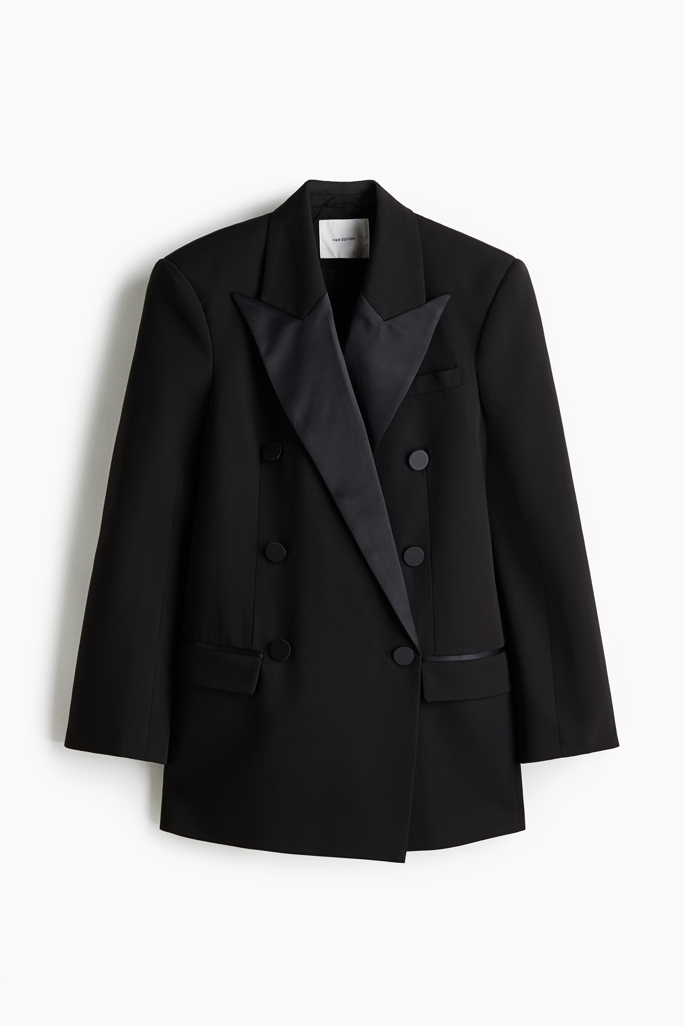 H & M - Zweireihiger Smoking-Blazer - Schwarz - Damen