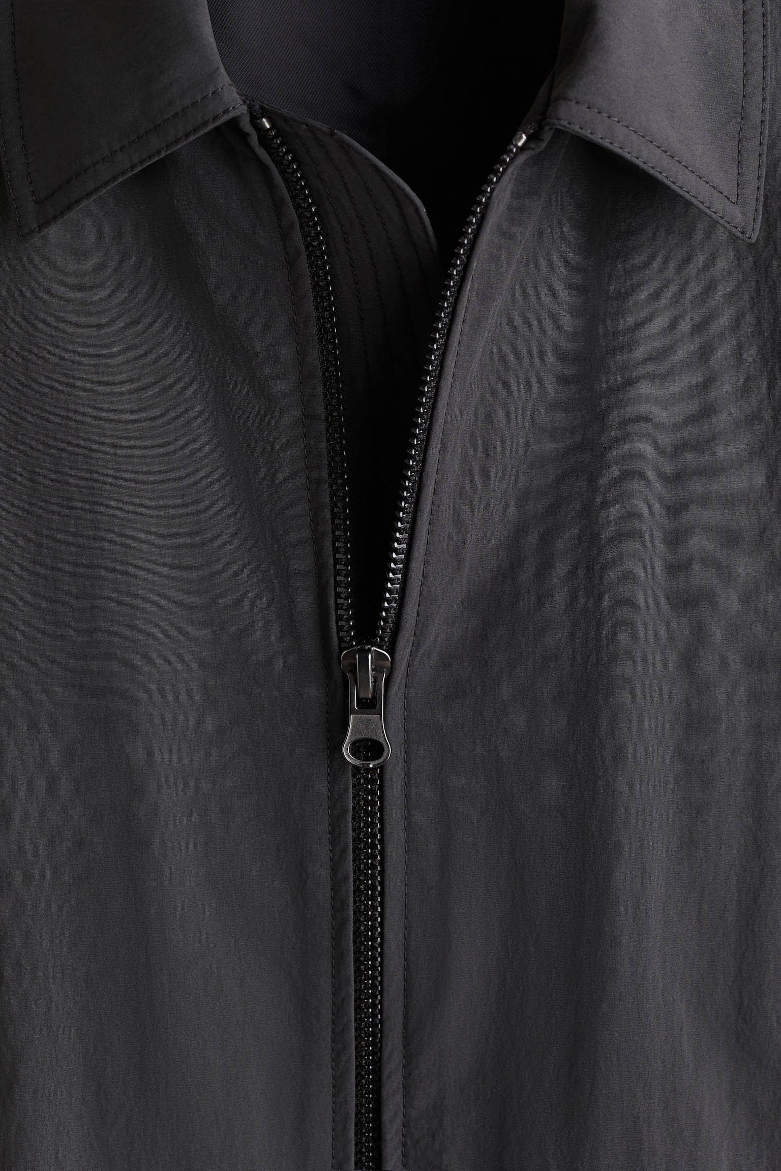 Áo khoác bomber có lá cổ - Màu xám đậm/Màu be - 4