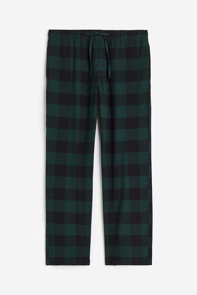 Relaxed Fit Pyjamasbukse - Mørk grønn/Rutet/Rød/Rutet - 2
