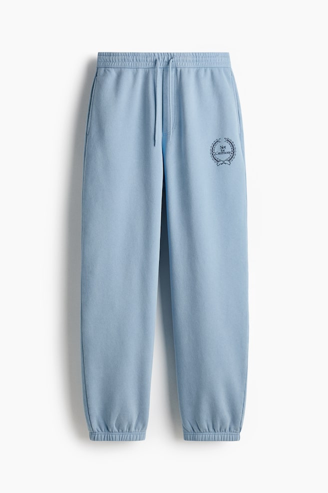 Sweatpants in Loose Fit - Hellblau/Hellgraumeliert/Fortes Fortuna/Knallgrün - 1