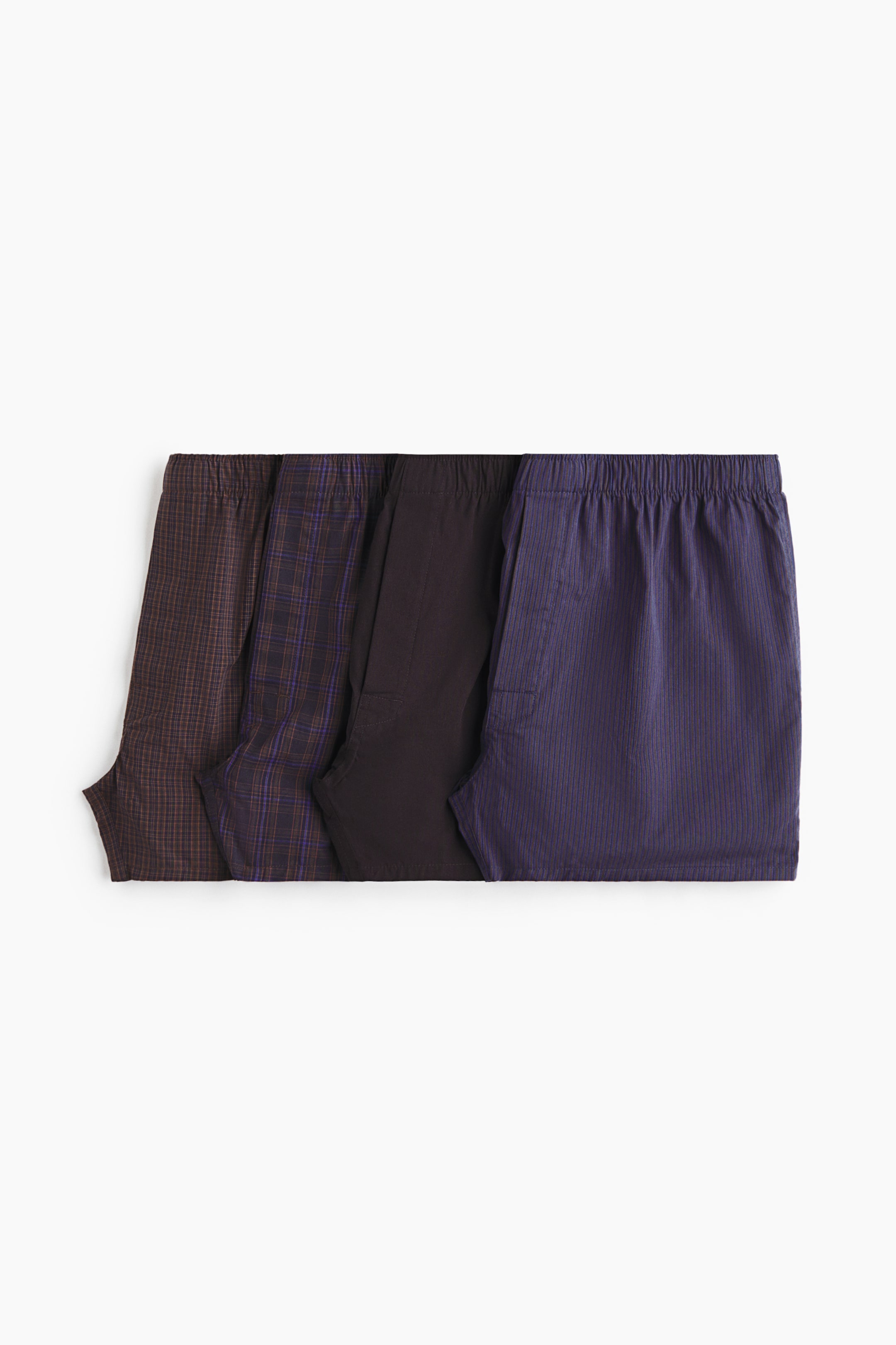 View larger image: 4-Pack Woven Boxer Shorts - Navy blue/checked - Men | H&M CA 1