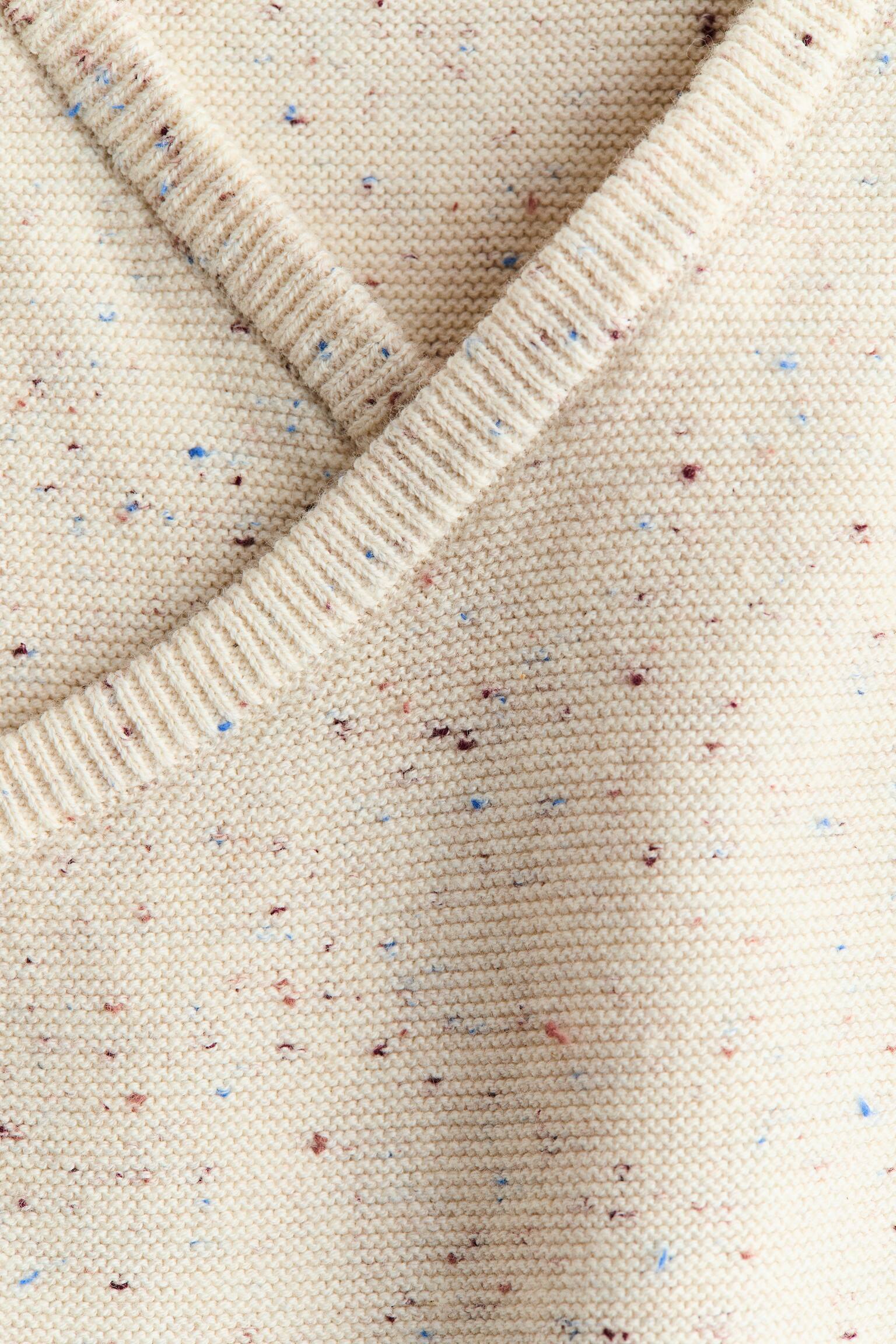 2-Piece Fine-Knit Cotton Set - Light beige/nepped/Light blue/white striped - 3