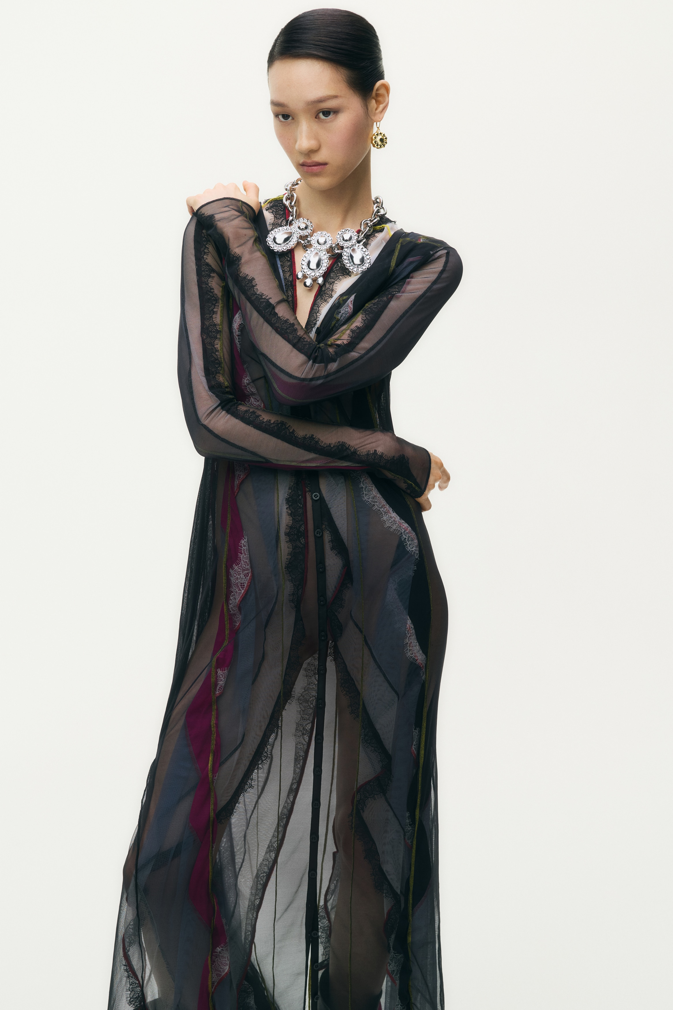 ⭐︎na⭐︎さま専用　　　ディセンバーメイ　メッシュ　ワンピースM ブラック DECEMBERMAY