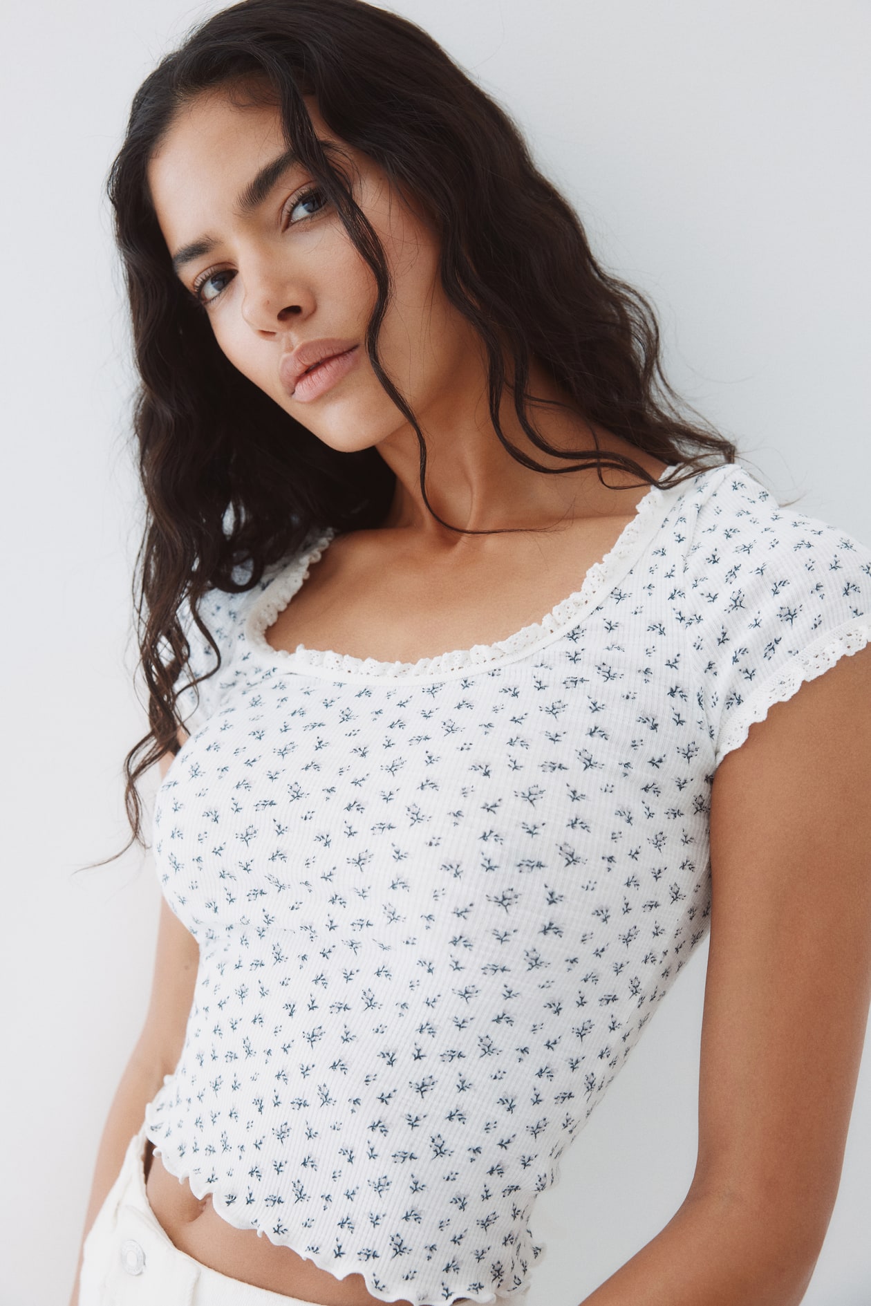 Lace-Trimmed Top - image 2