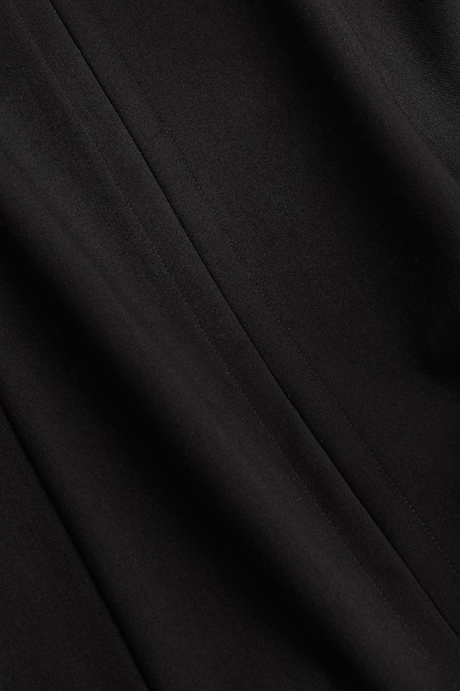 Short long-sleeved dress - Black/Black/Checked - 2