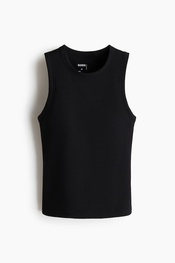 Бра Cooling Slim-Fit Shelf, в рубчик — H&M