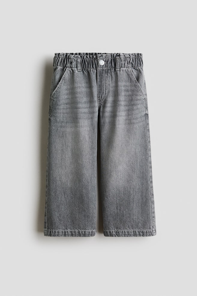 Wide Leg paper bag jeans - Denim grey/Grey/Light denim blue/Denim blue/Denim blue/Dusty pink/Floral/Light pink - 1