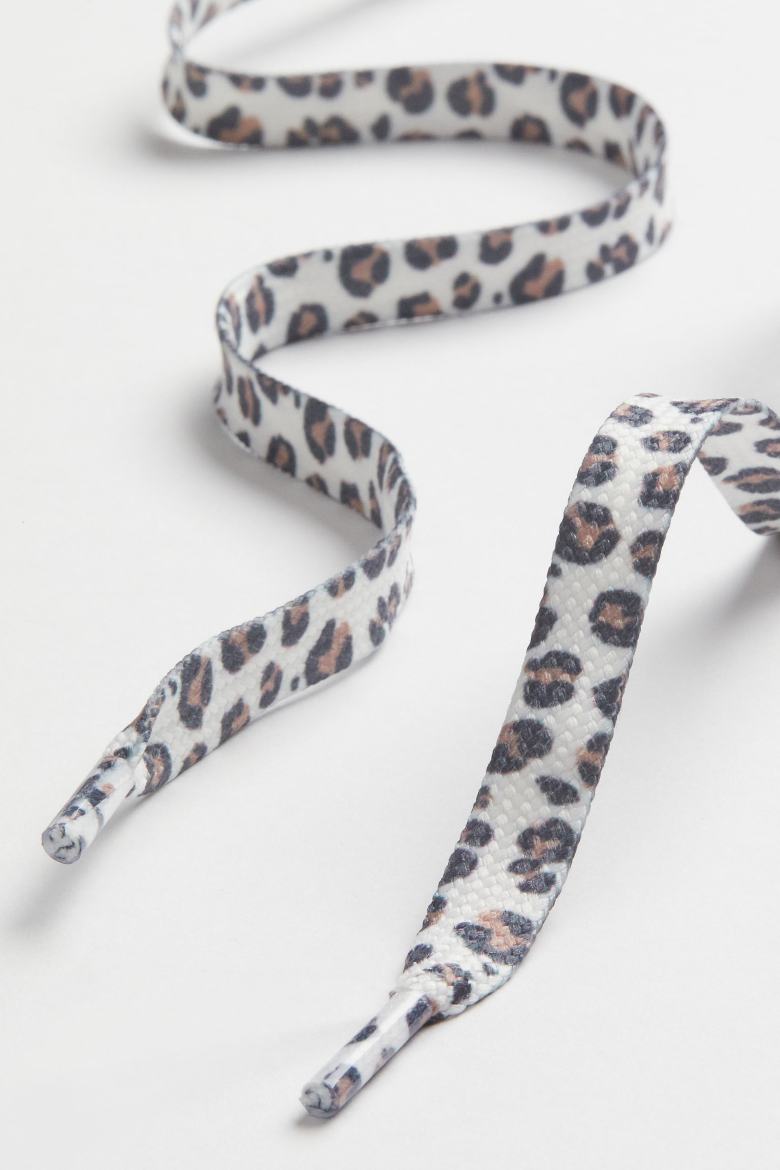 Shoe Laces - White/Leopard print/White - 2