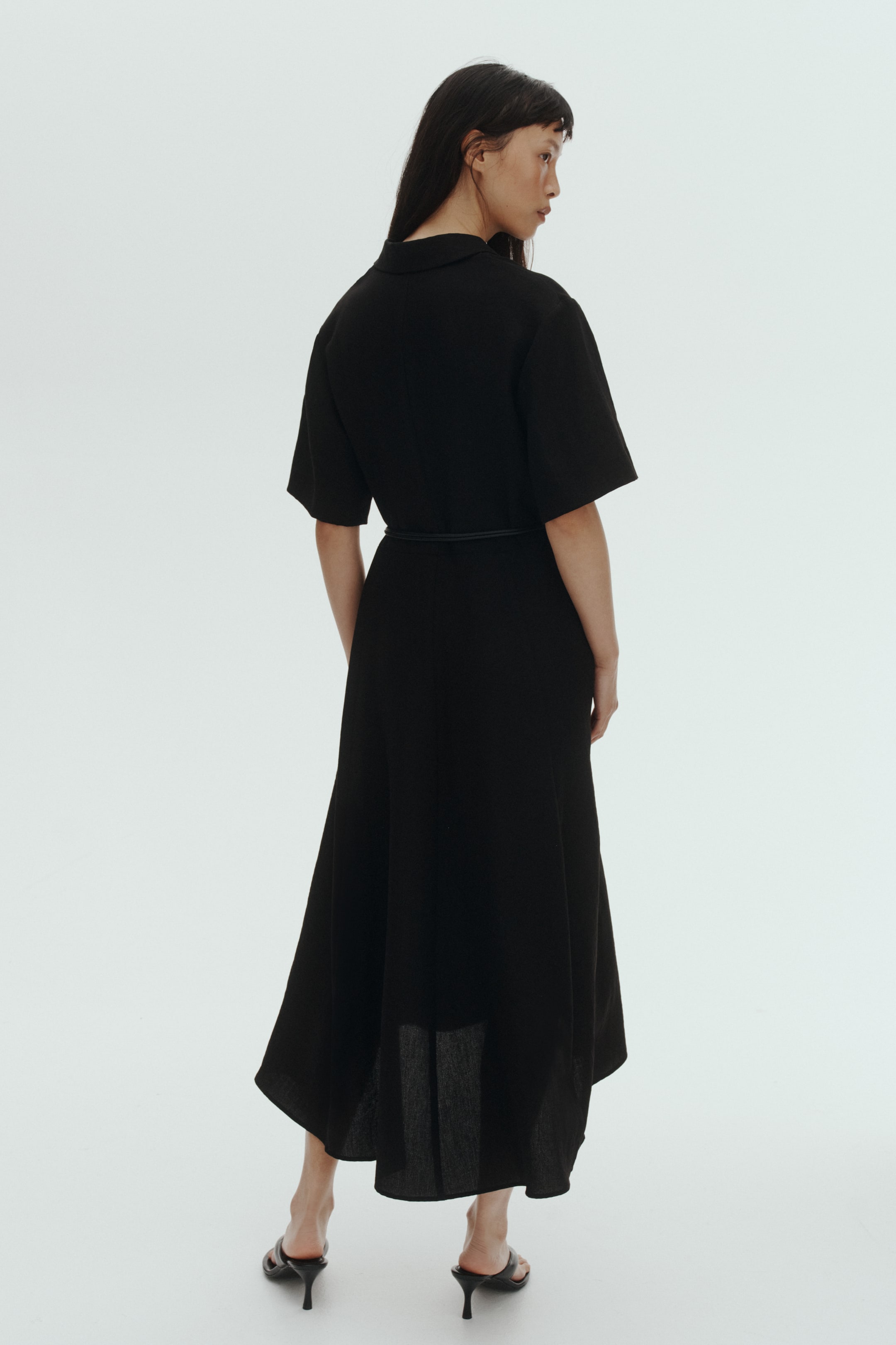 Tie-Belt Shirt Dress