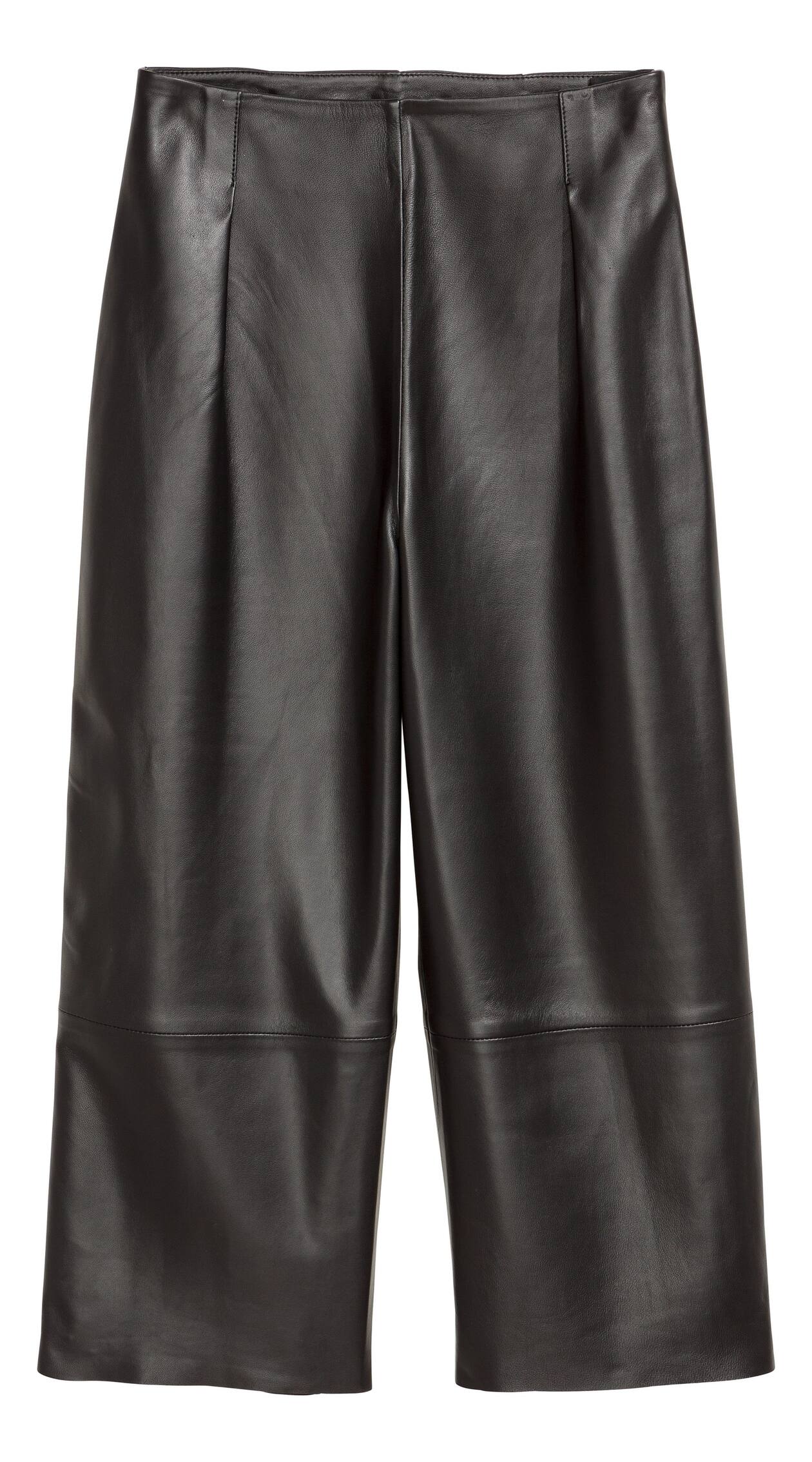 Jupe-culotte Noire Imitation Cuir Mat Fashion – Taille 48/50, Neuf Avec étiquettes, Style Habillé