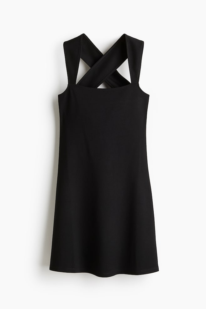 Robe sans manches en jersey - Noir/Bleu marine/rayé - 1