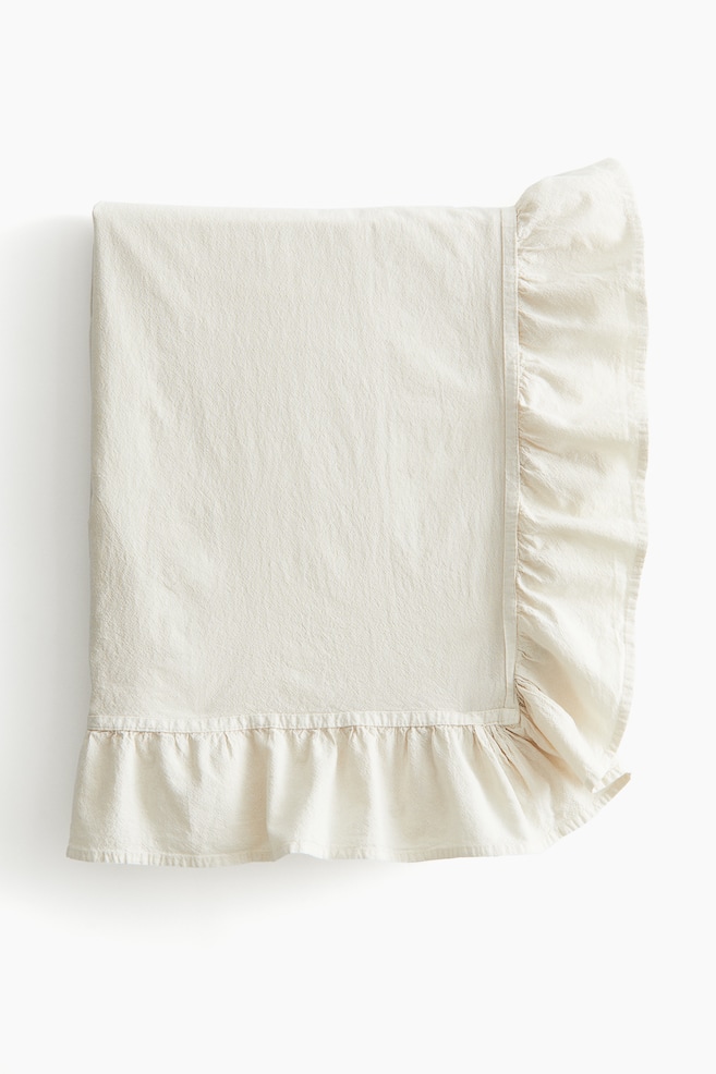 Tafelkleed met volant - Lichtbeige - 1