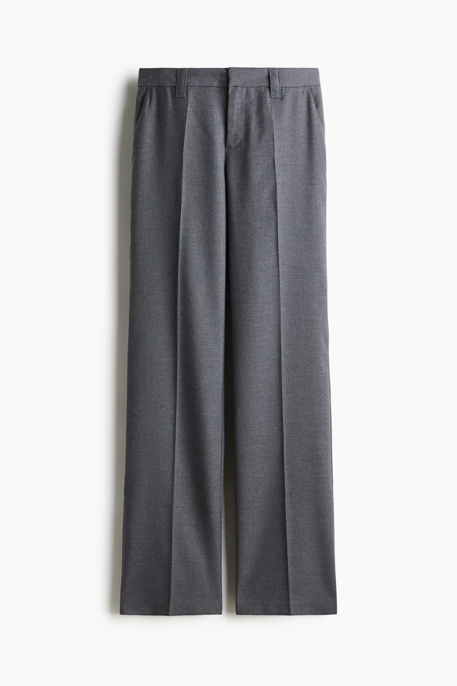 Straight tailored trousers - Grey marl/Black/Beige - 2