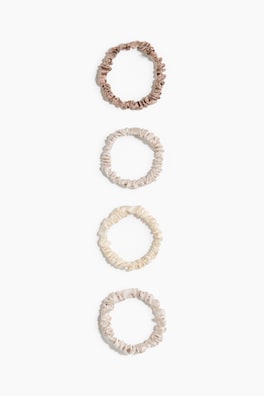 4-pack scrunchie i siden