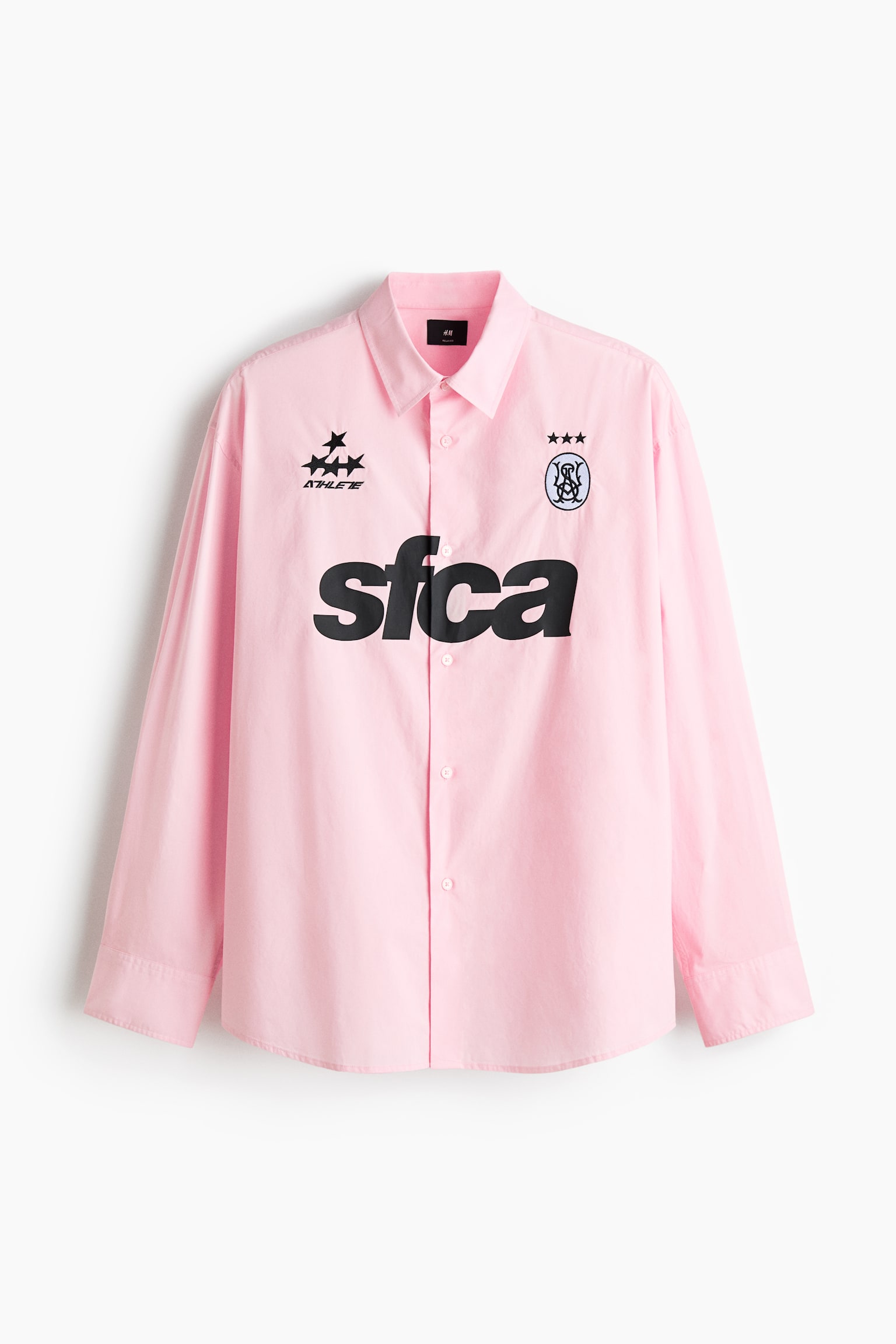 Relaxed-Fit Printed Cotton Poplin Shirt - Pink/Sfca/Dark blue/striped - 1