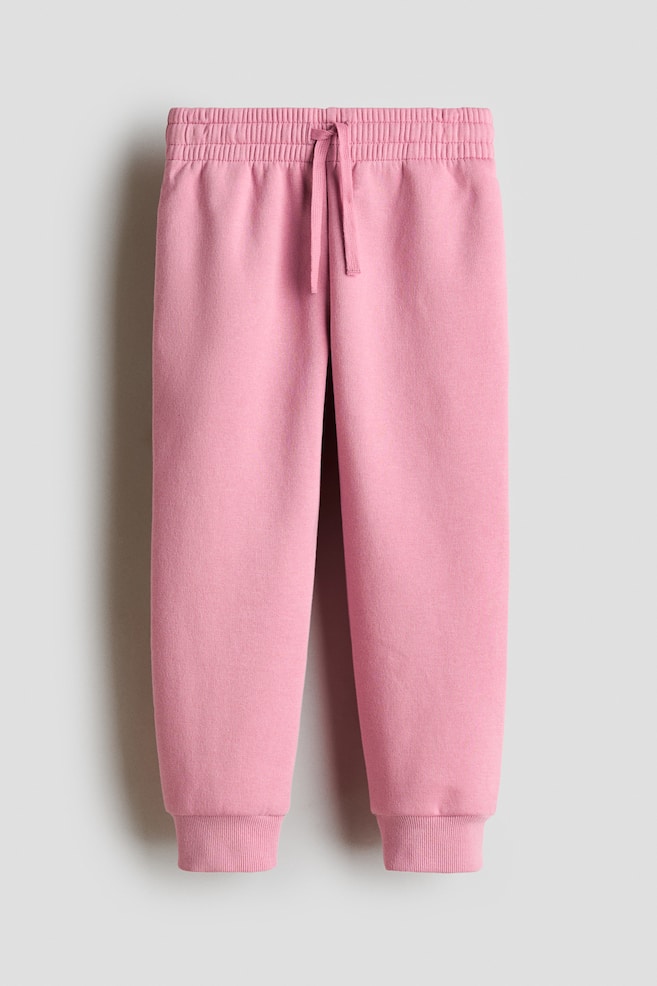 Brushed-Inside Joggers - Pink/Pale pink/Dark red/Dark gray melange/hearts/Beige/leopard print - 1