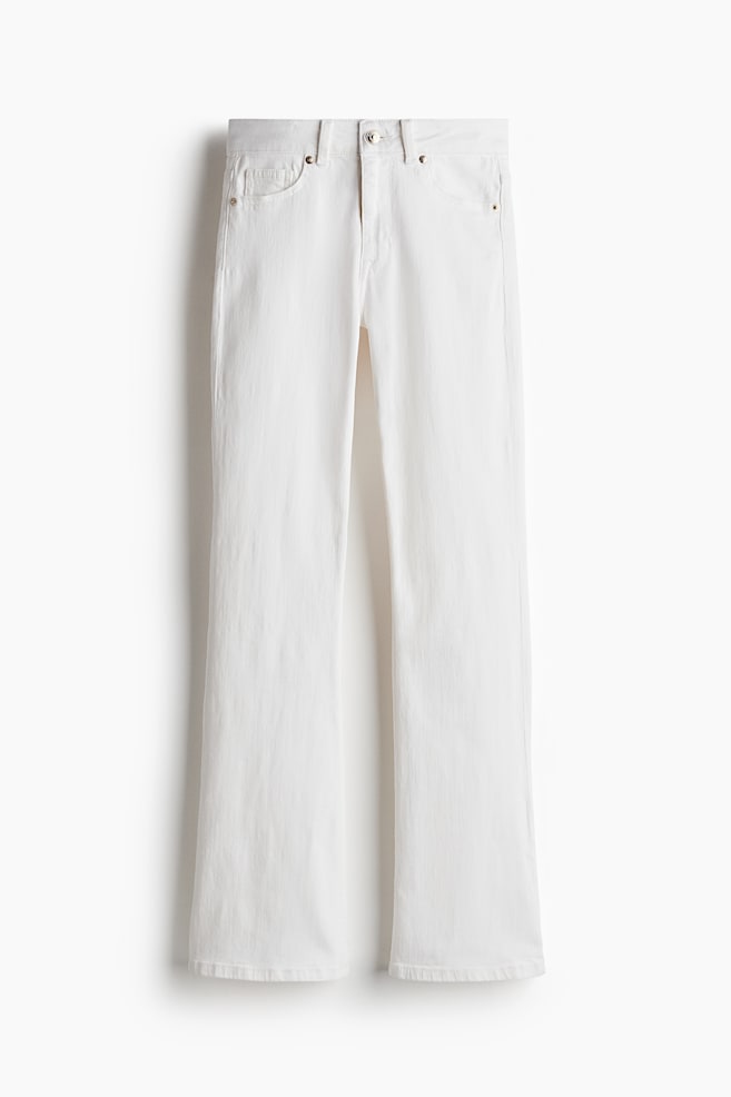 Flared High Jeans - White/Dark denim blue/Dark denim blue - 1