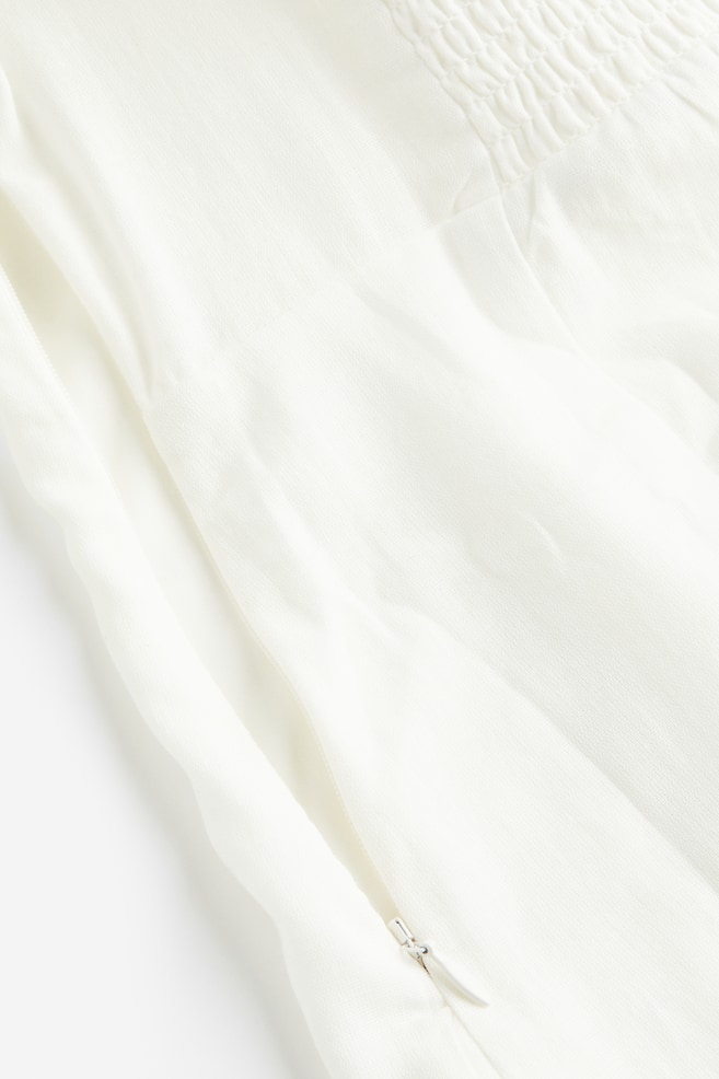 Robe à manches bouffantes - Blanc/Rose clair/Crème/fleuri/Noir - 3