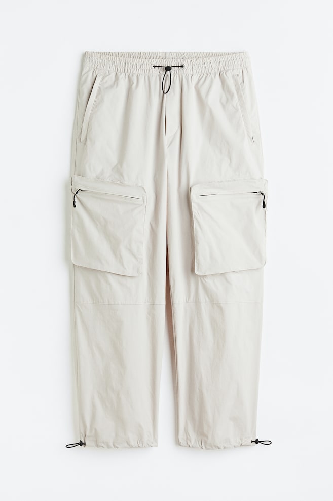 Loose Fit Cargo trousers - Light beige/Black - 2