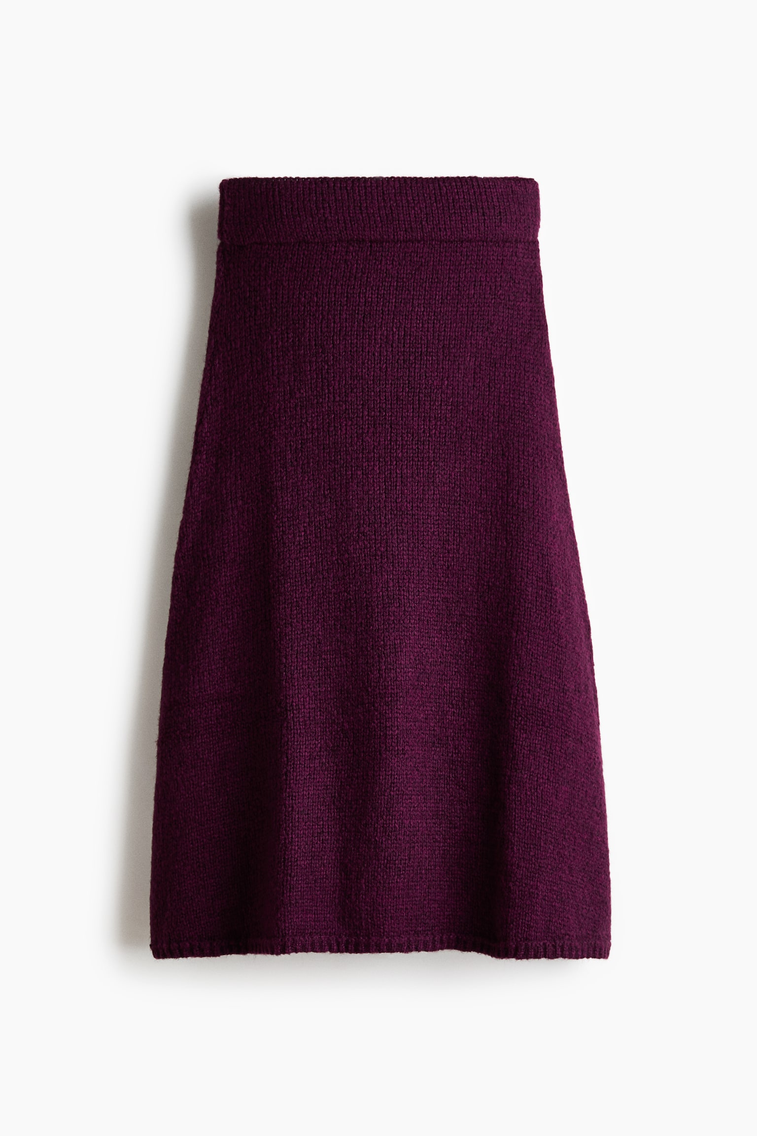 Женская юбка H&M Knit, цвет: Тёмный фиолетовый — фото 1