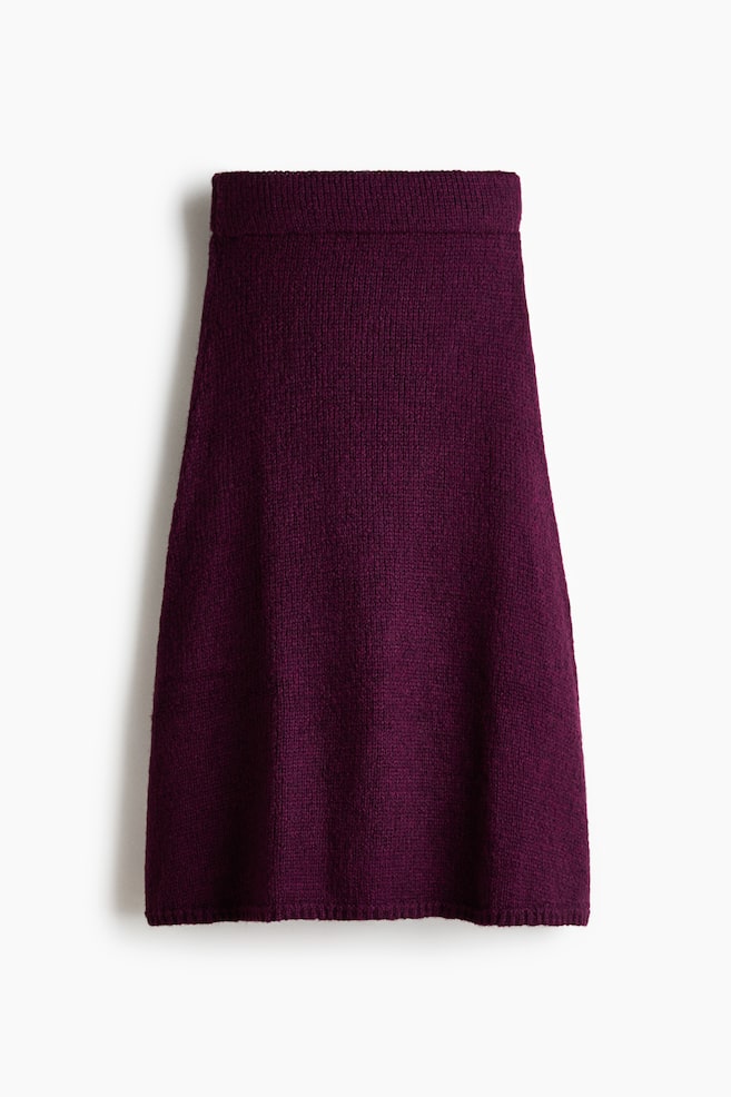 Knit Skirt - Dark purple - 1