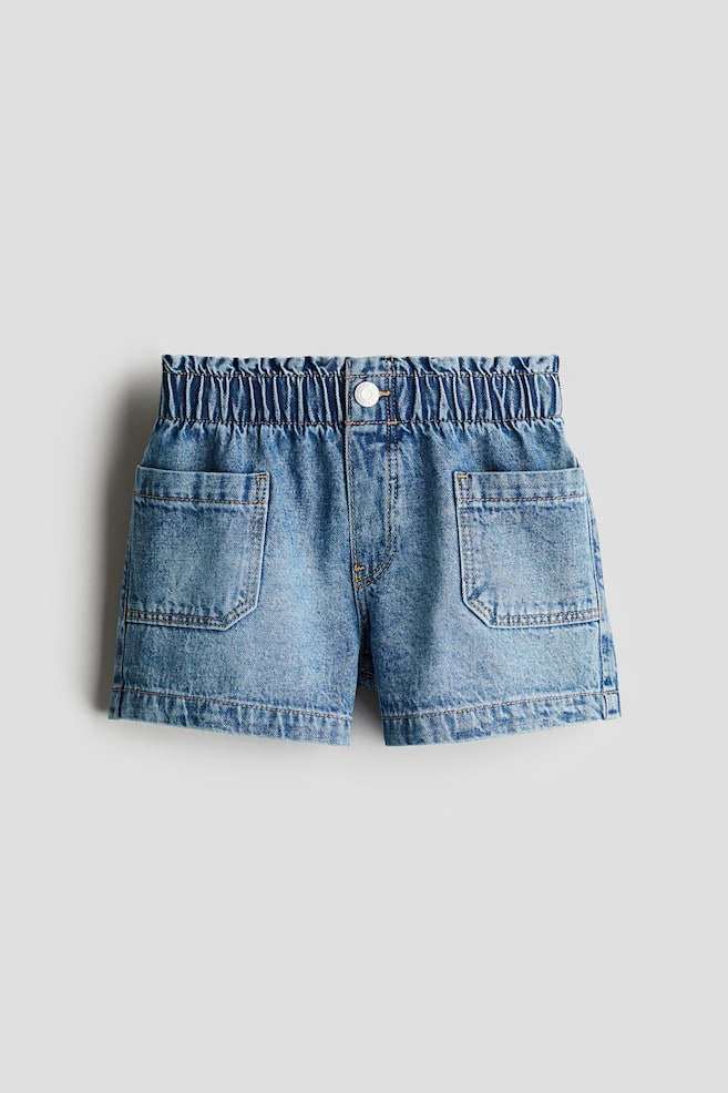 Jeansshorts Loose Fit - Denimblau/Blasses Denimgrün/Cremefarben/Hellrosa/Helles Denimblau/Hellrosa/Weiß/Geblümt/Helles Denimblau - 1