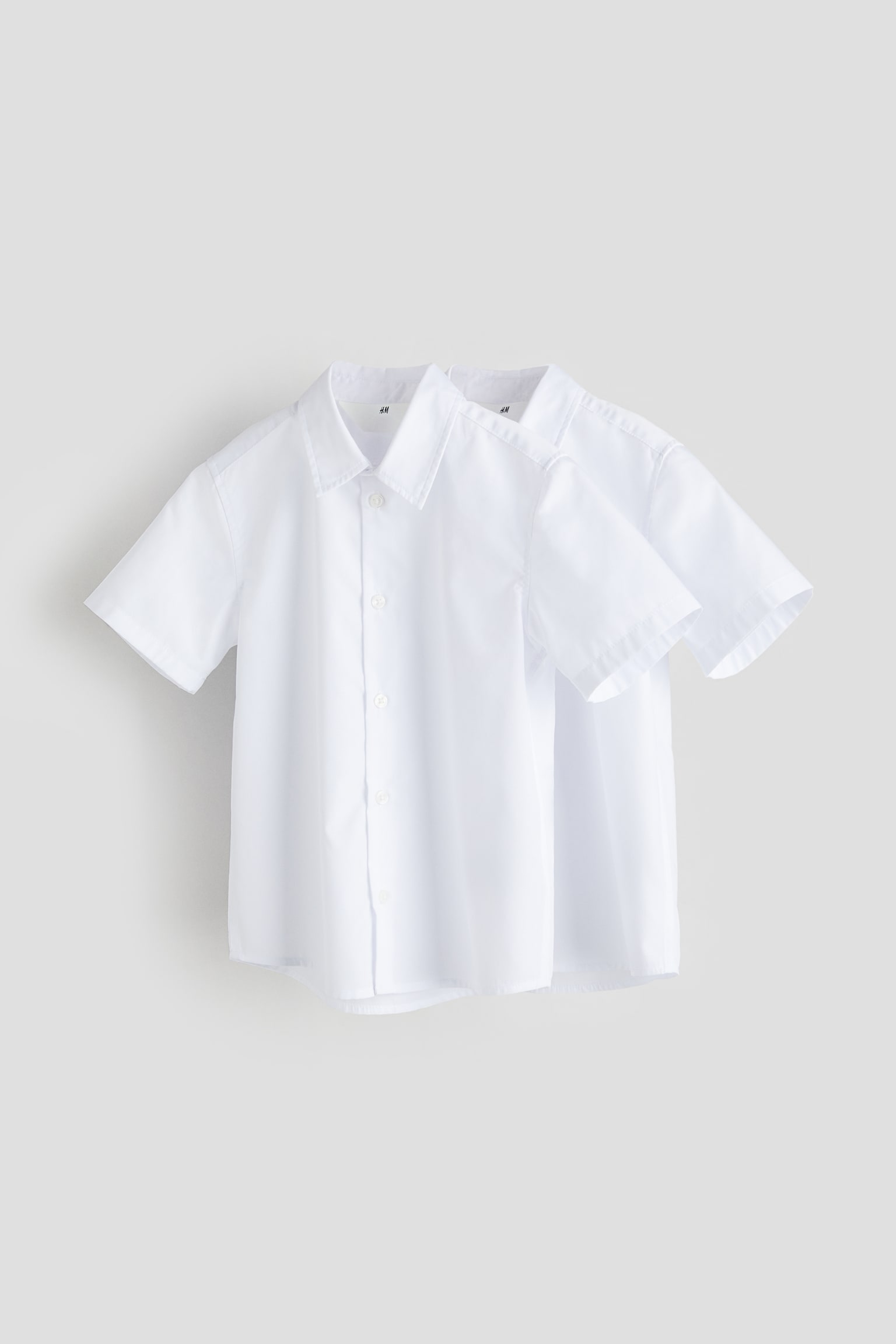 2-pack easy-iron school shirts - White - 1