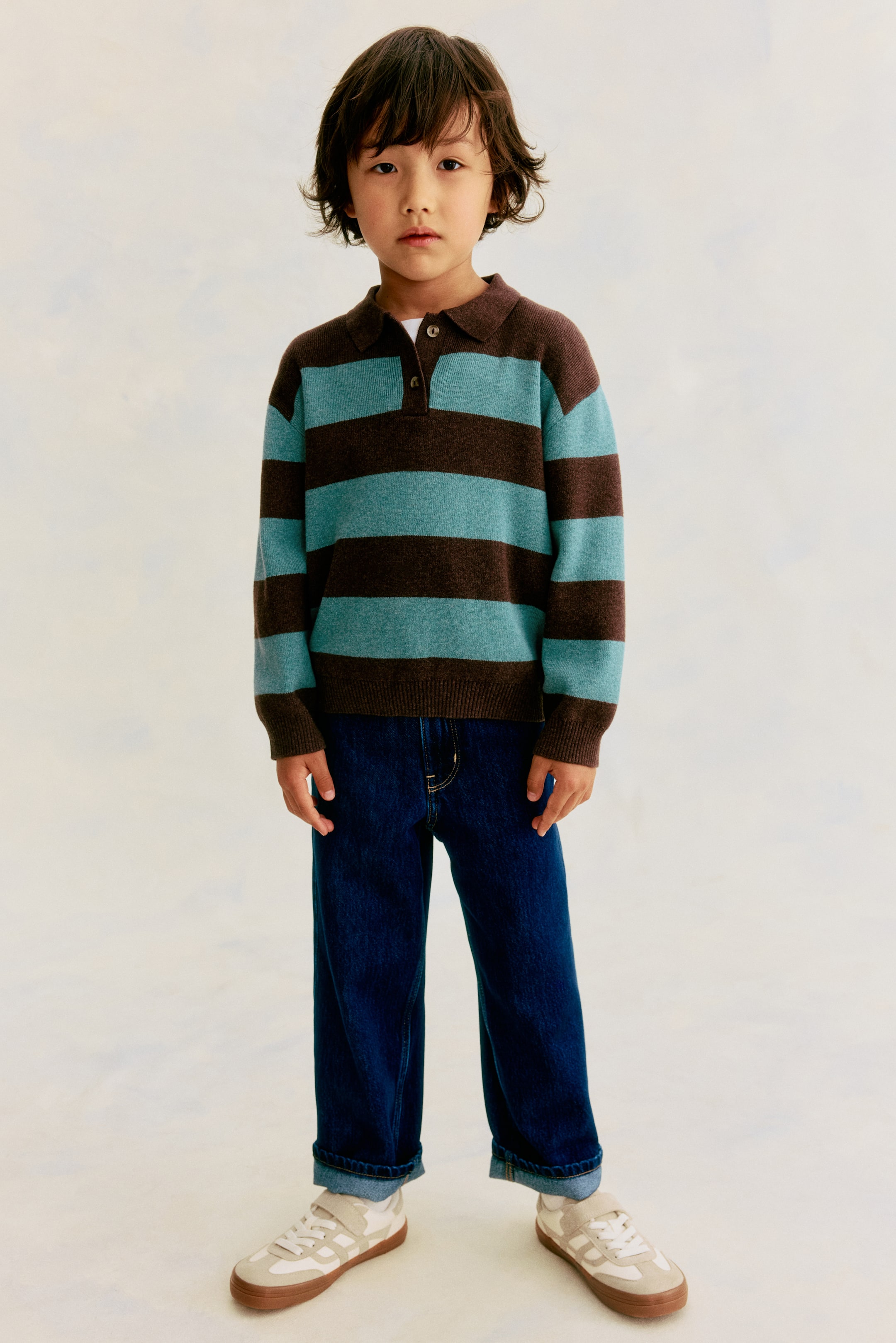 Детские свитеры H&M Cotton-Knit Polo Sweater — фото 4