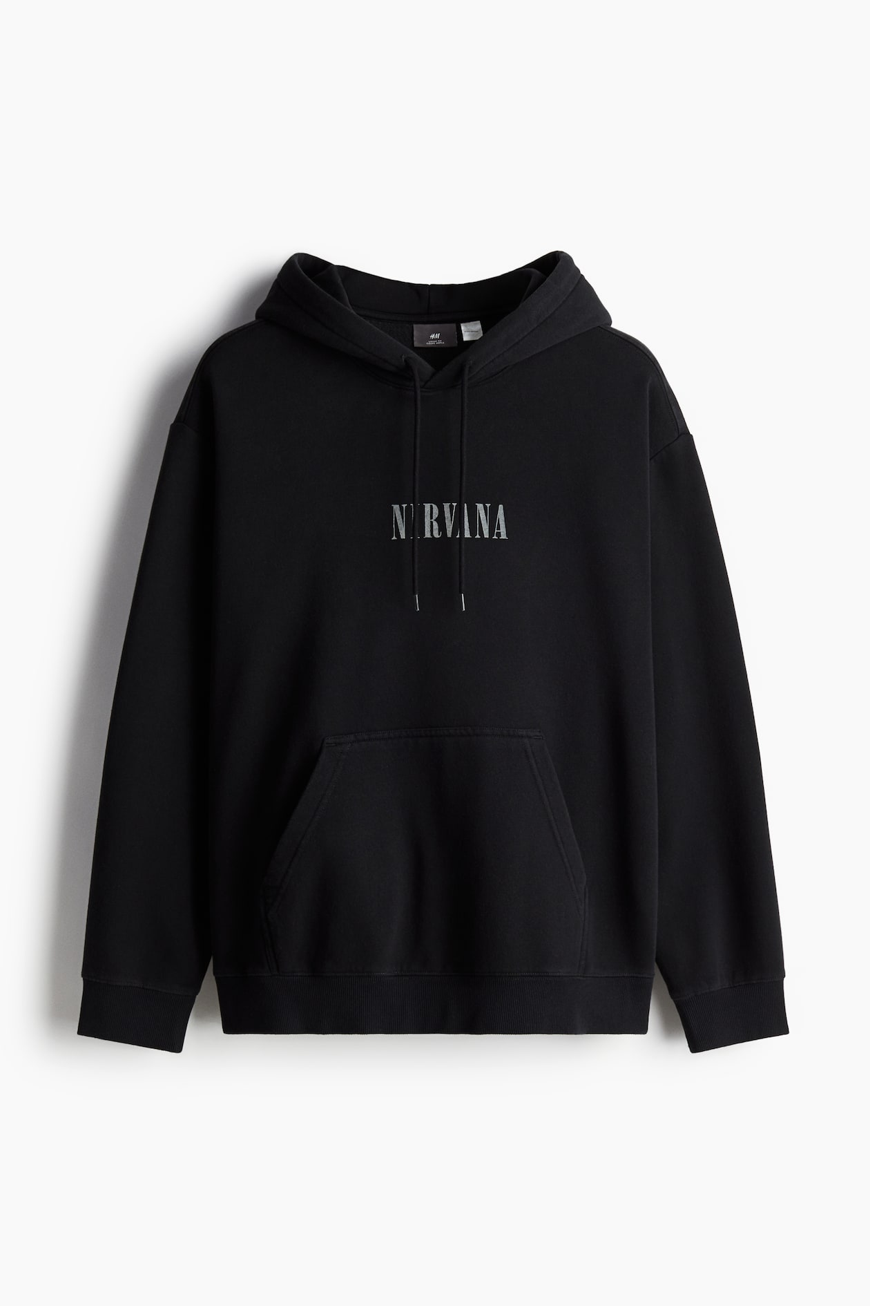 Hoodie in Loose Fit Schwarz/Nirvana Men H&M DE