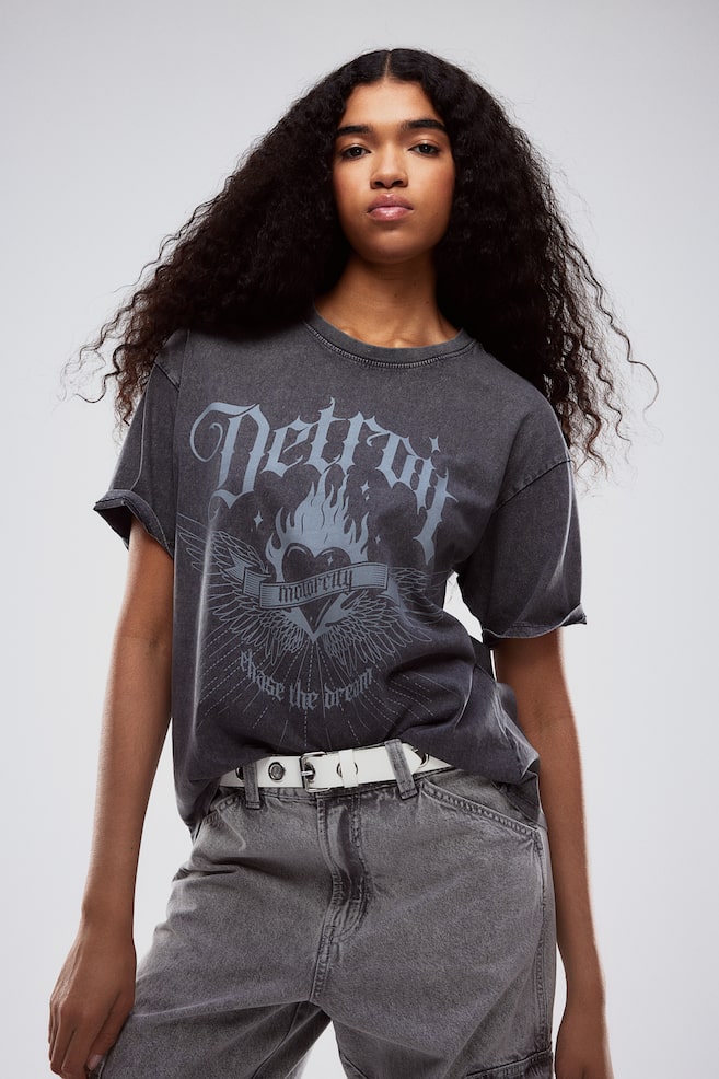 Oversized printed T-shirt - Dark grey/Detroit/Cream/Nevada/White/Race/Dark blue/Los Angeles/dc - 3