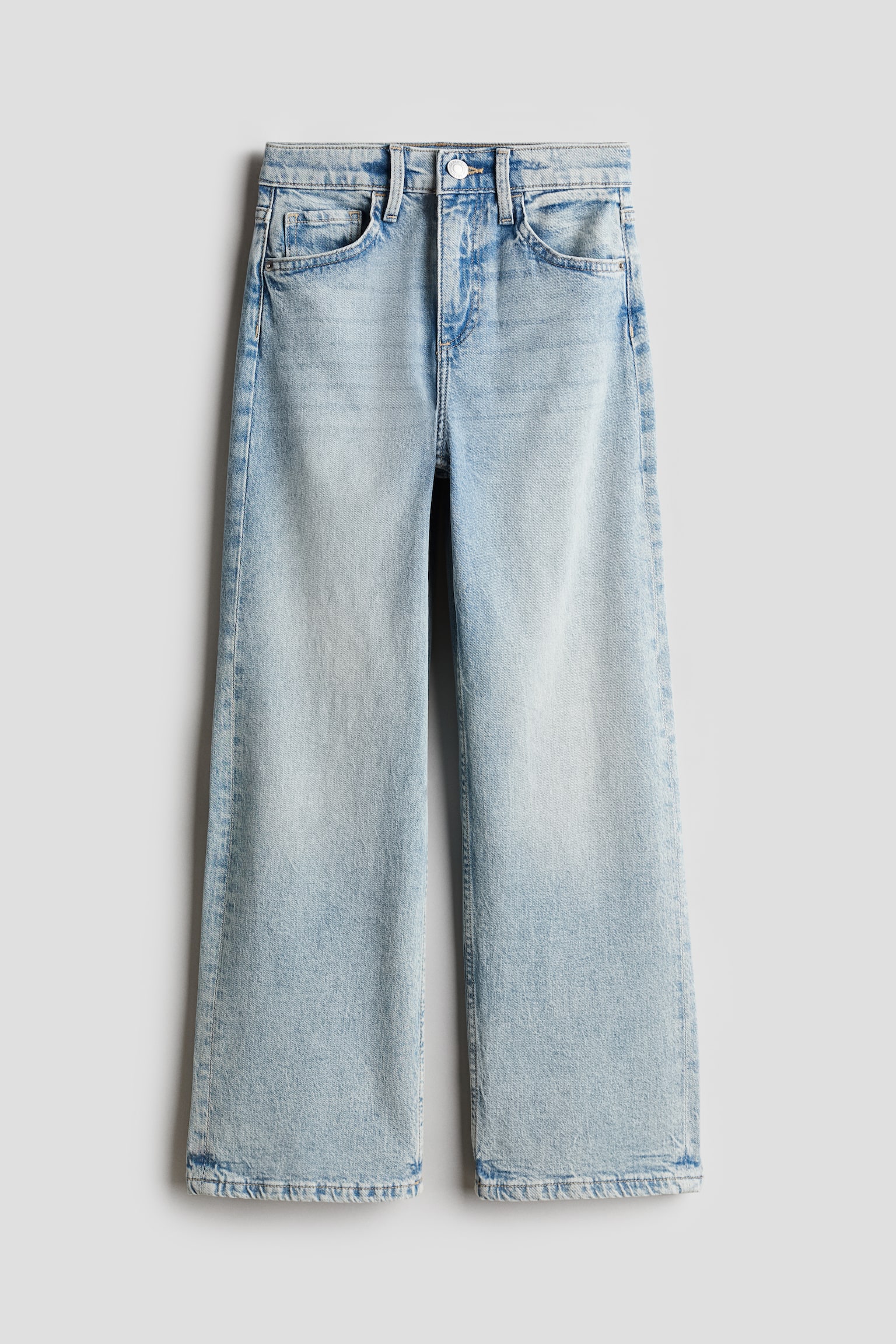 Wide Leg Jeans - Light denim blue/Denim blue/Beige/Black/Light denim blue/Denim grey - 1