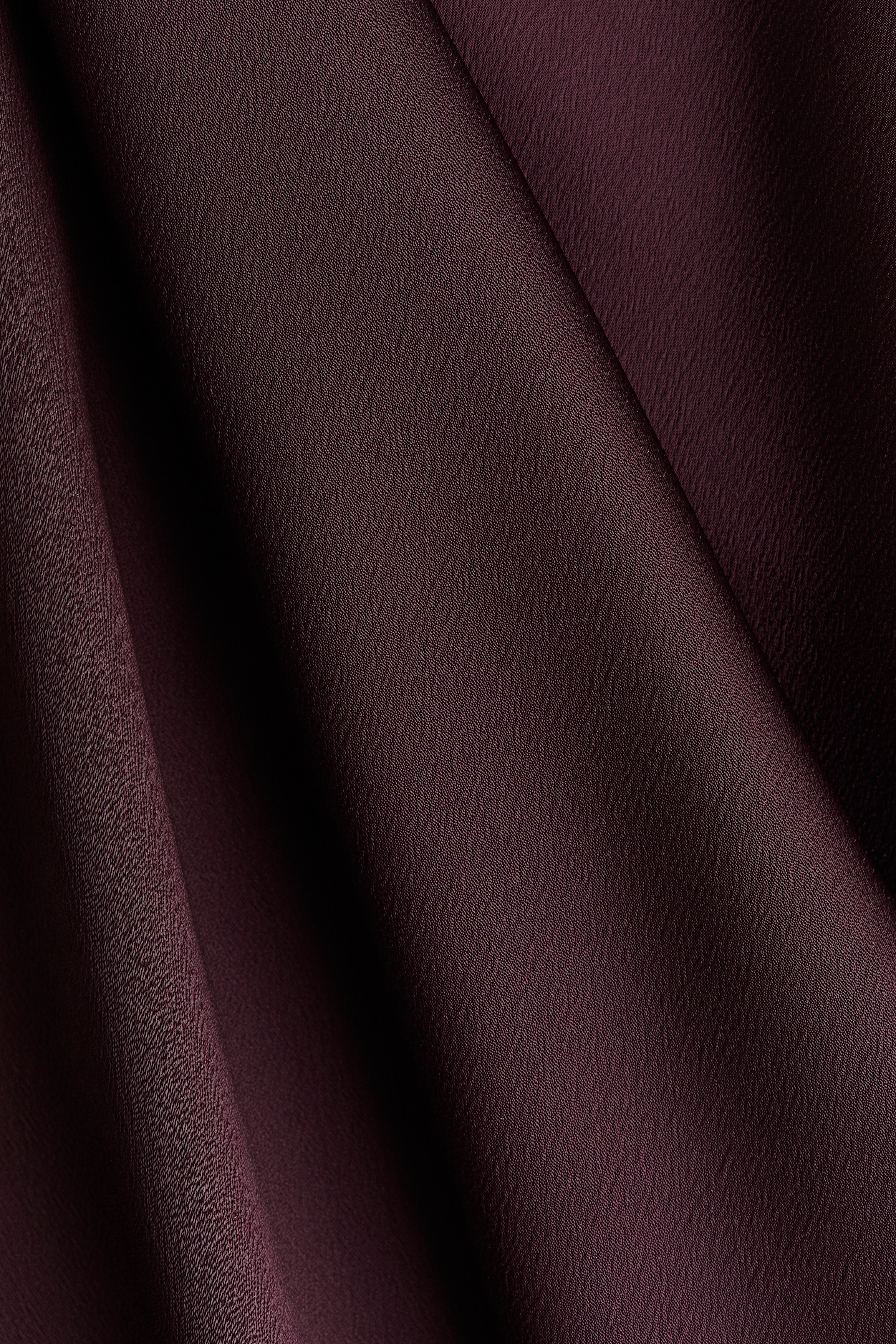 Lace-trimmed satin dress