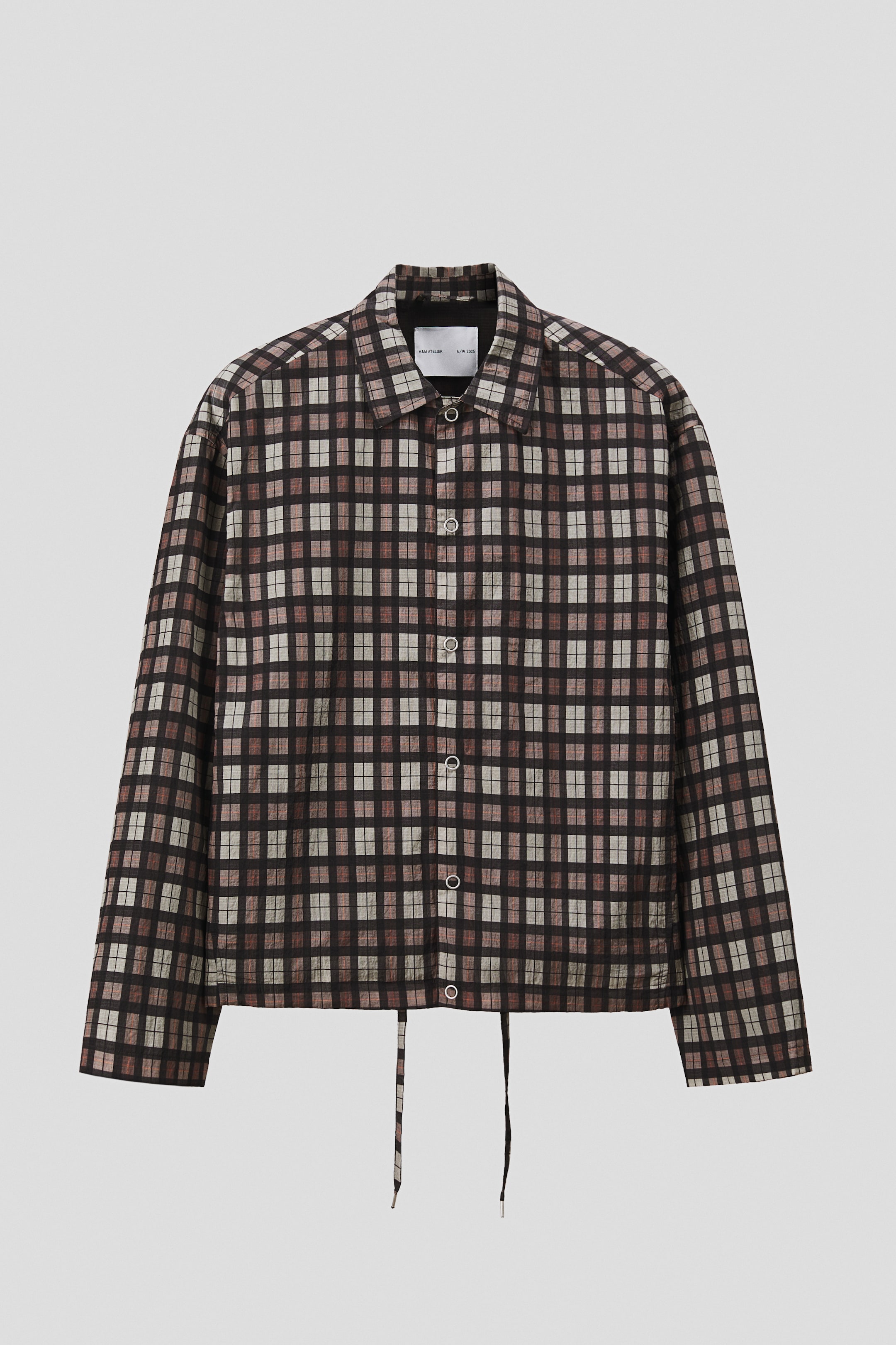 View larger image: Nylon Overshirt - Brown/plaid - Men | H&M US 6