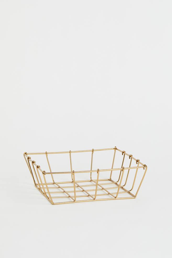 Small metal wire basket - Gold-coloured/Black - 1