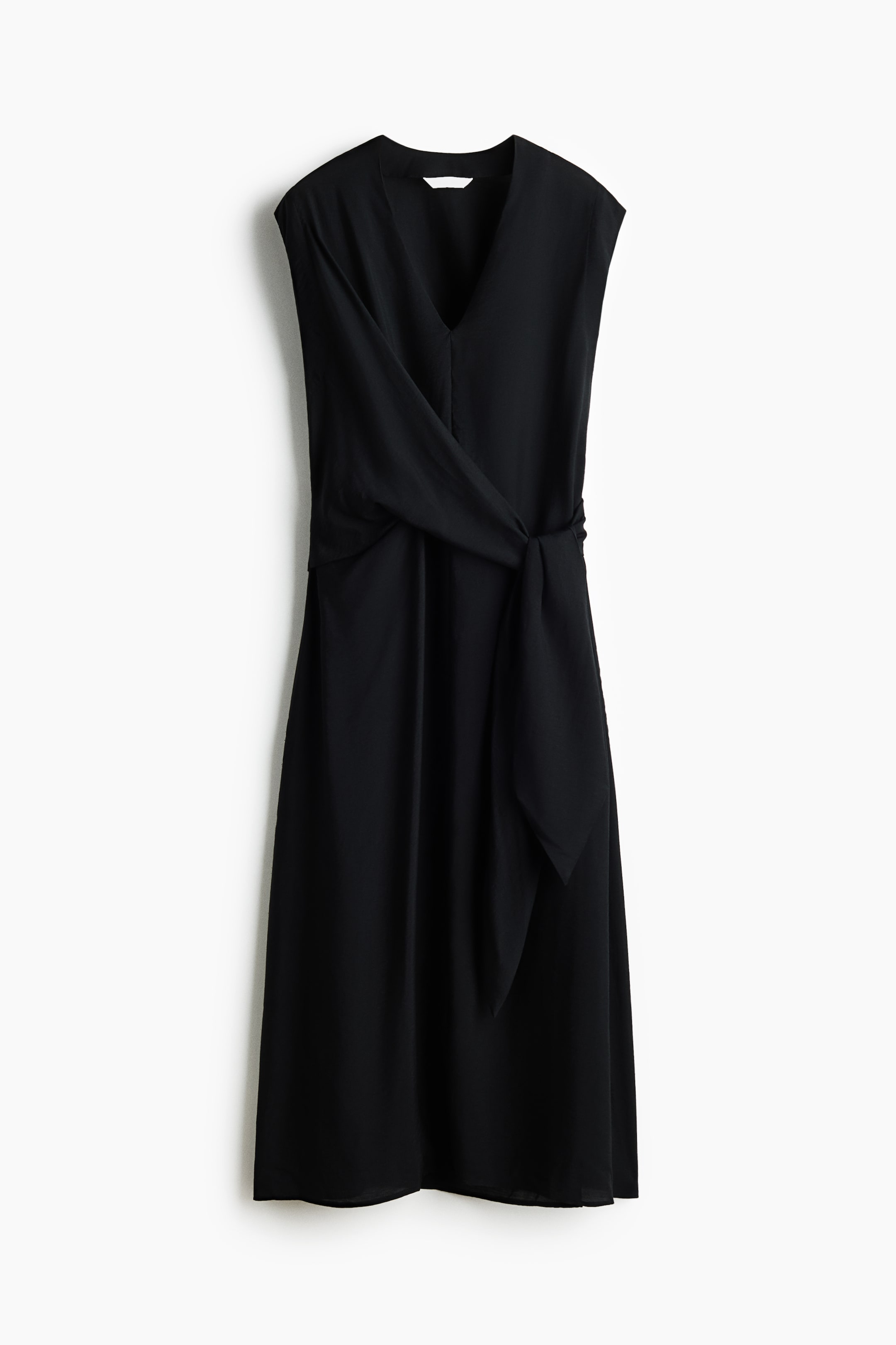 Sleeveless Wrap-Detail Dress