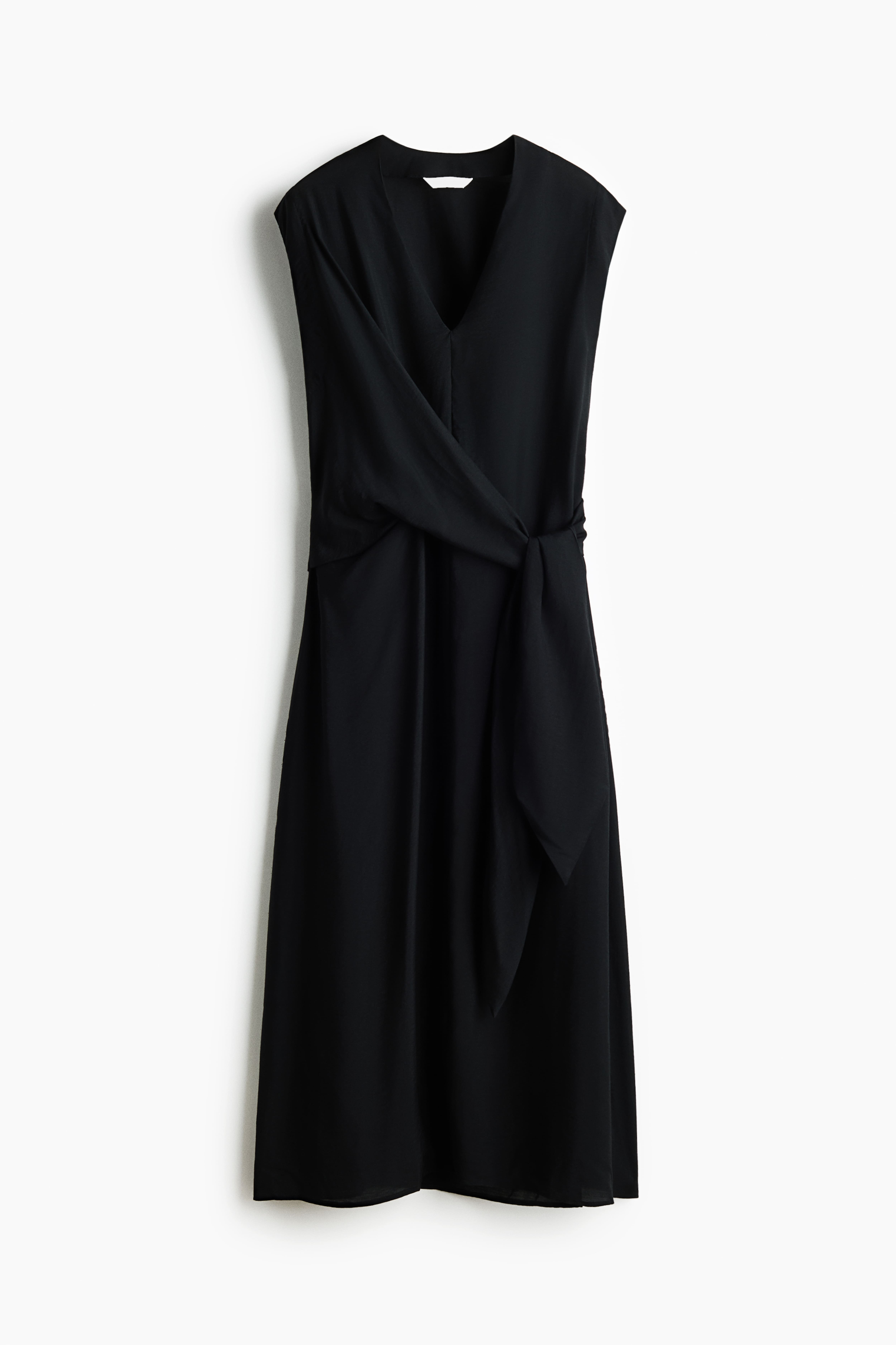 Sleeveless Wrap-Detail Dress