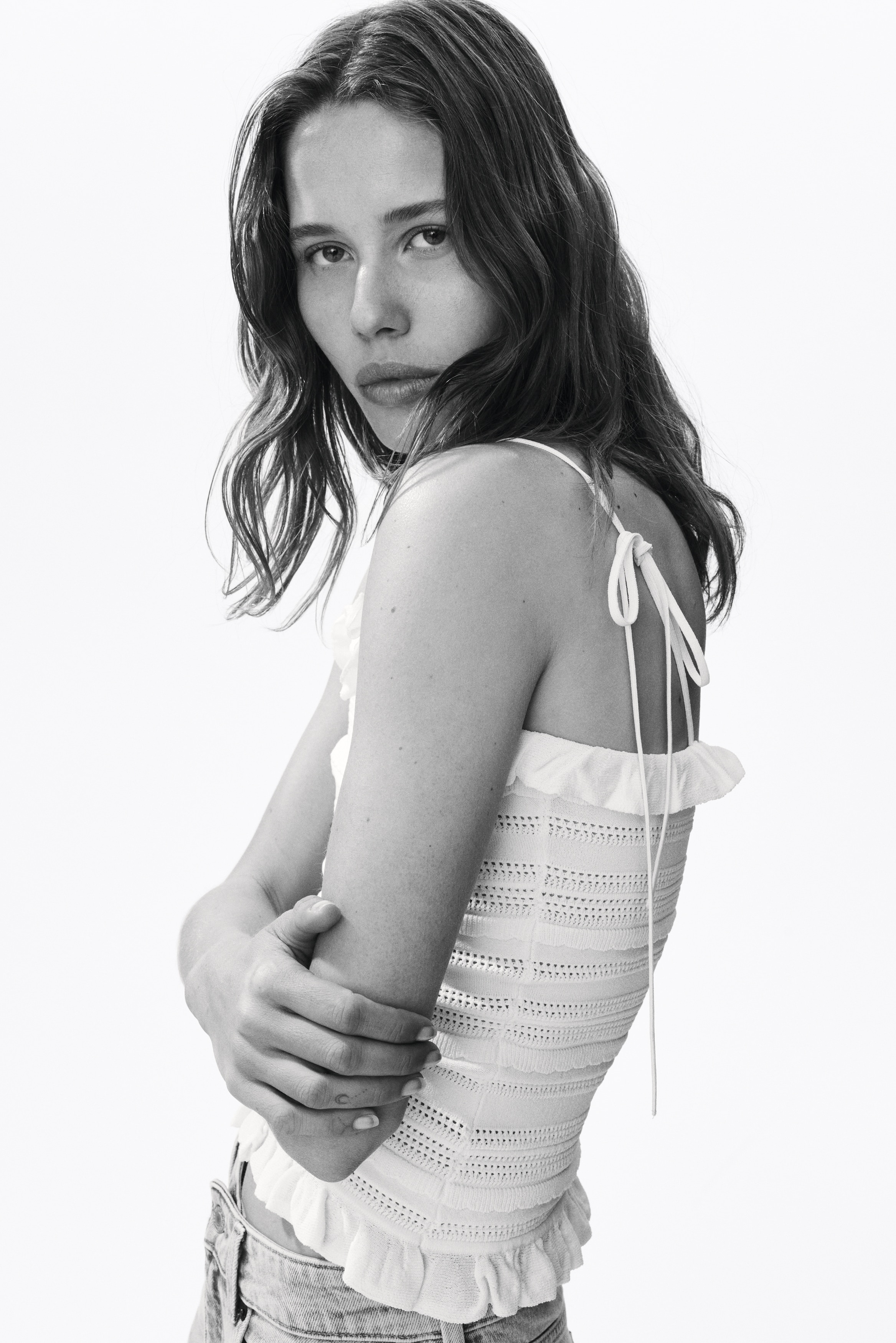 Pointelle-Knit Tie-Strap Top from H&M - $23.99