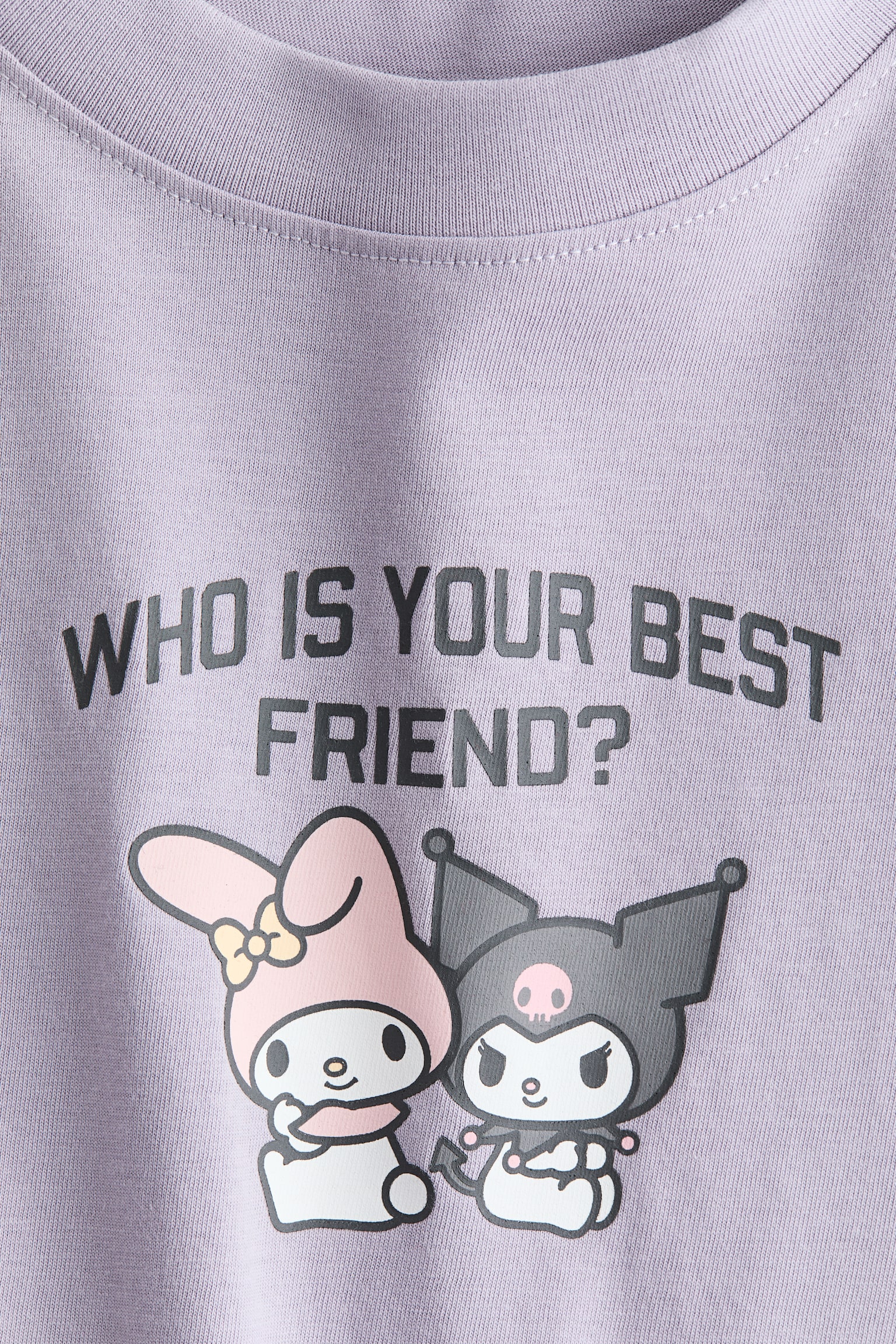 Cotton T-Shirt with Printed Motif - Dusty purple/Kuromi/Light blue/SmileyWorld® - 2