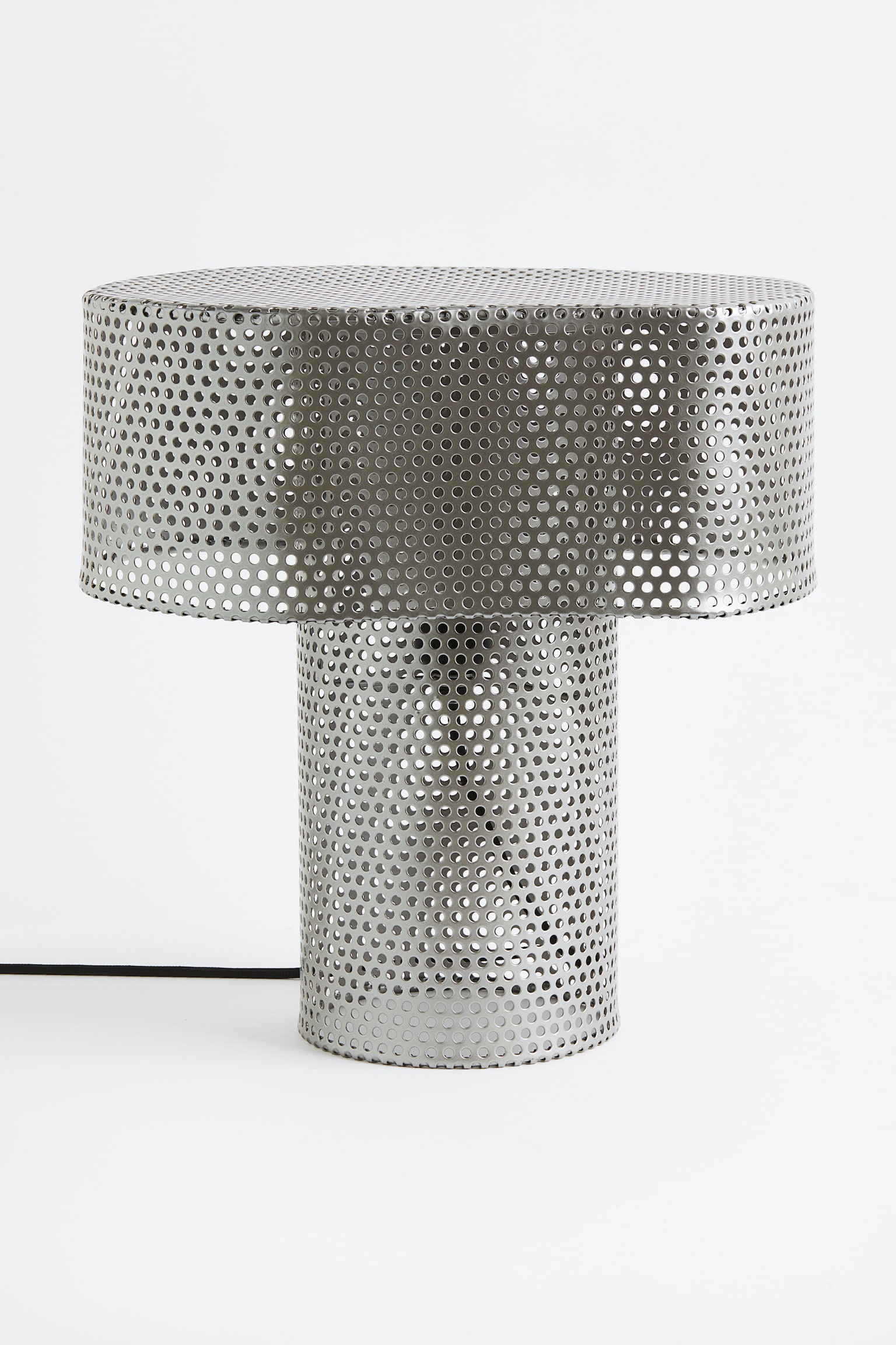 Metal mesh table lamp - Silver-coloured/Yellow - 1