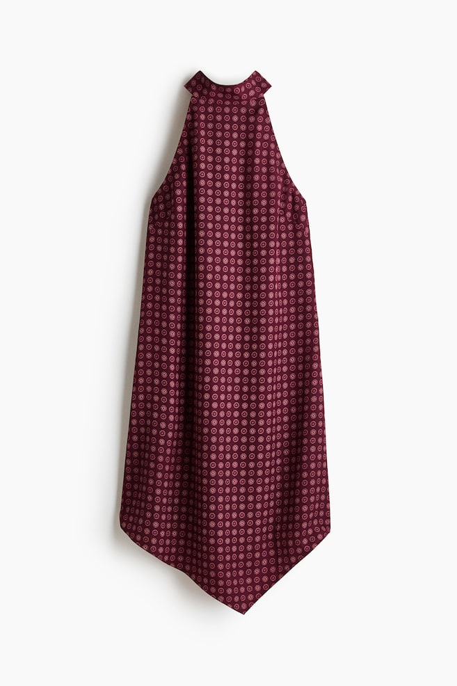 Tie-Detail Handkerchief Dress - Dark purple/floral/Black/Cream - 1
