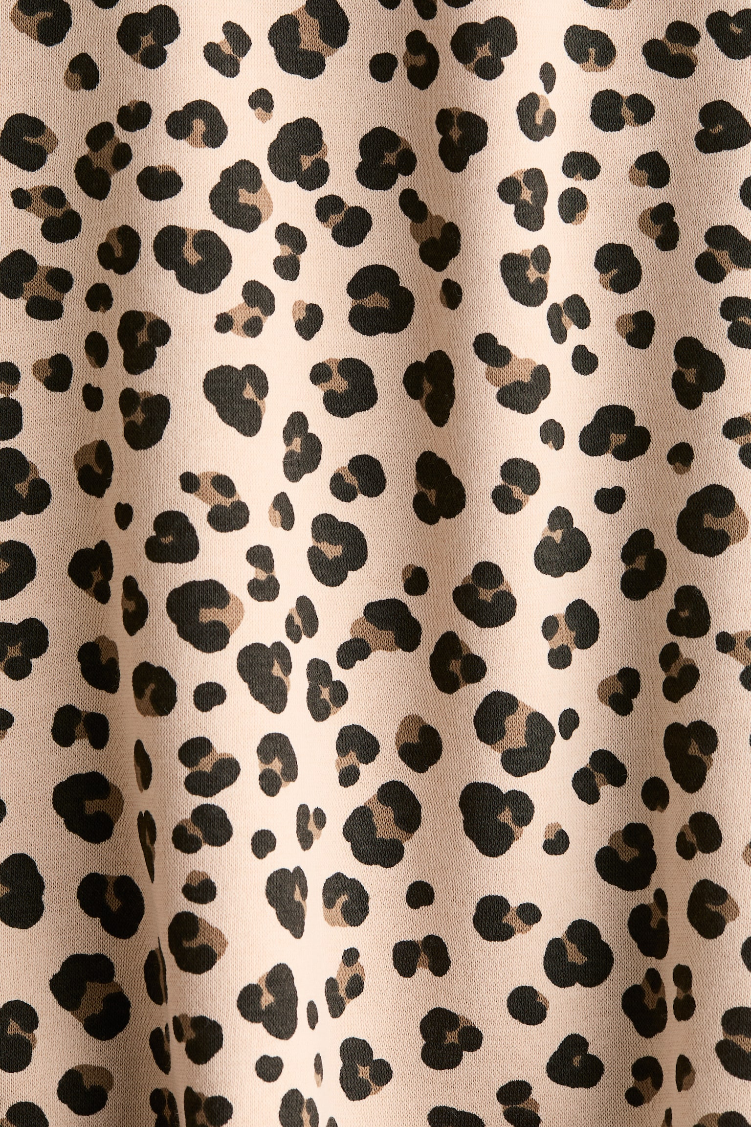 Mikina s potiskem - Světle béžová/leopardí potisk/Světle růžová/třešně - 2