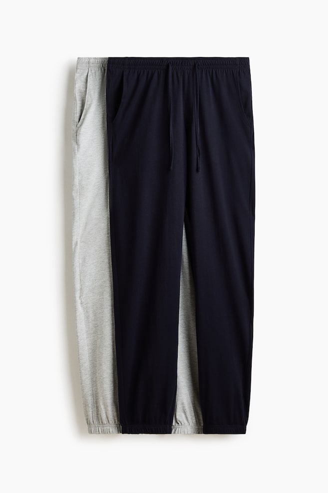 2-pack Regular Fit Sweatpants - Navy blue/Light grey marl/Dark grey/Navy blue/Grey marl - 1