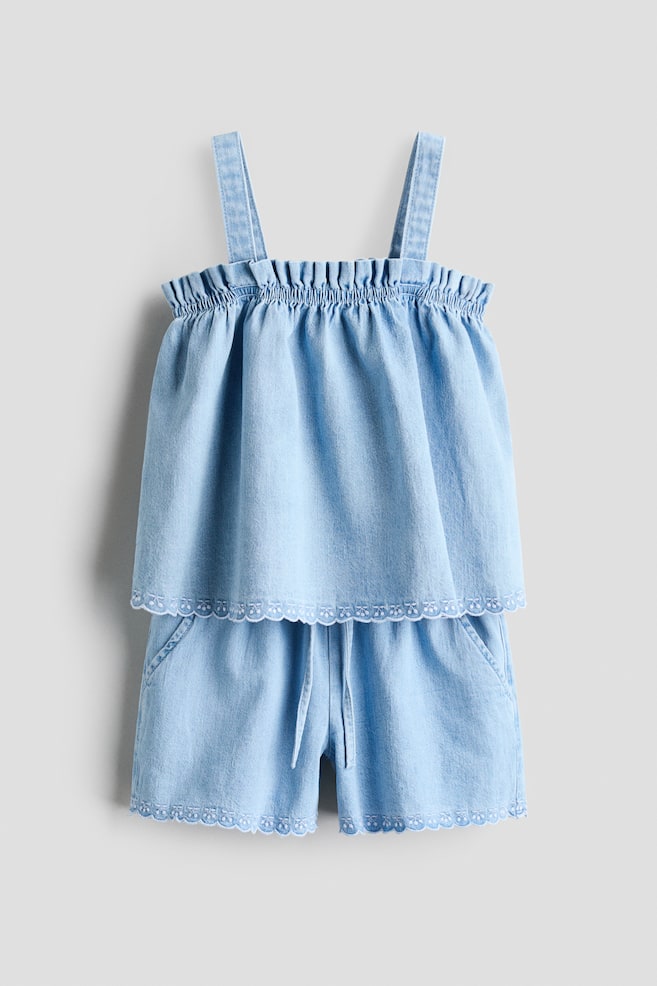 2-Piece Denim Set - Light denim blue - 1