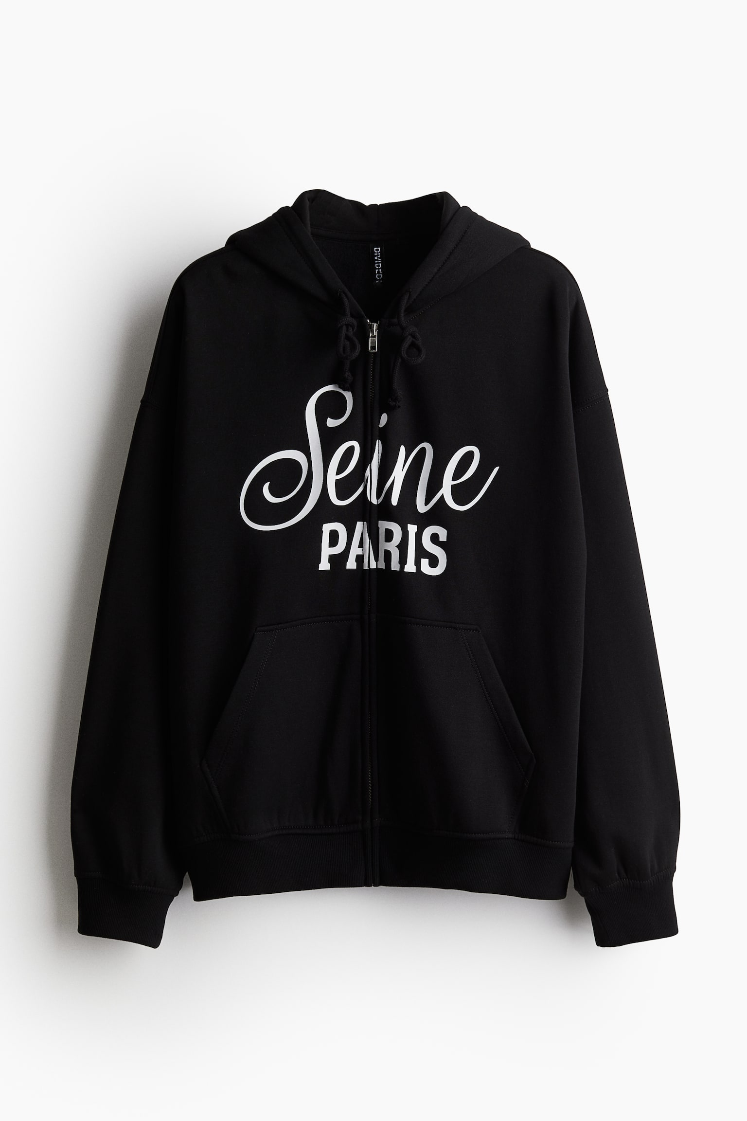 Oversized zip-through hoodie - Black/Seine/Red/Saint-Denis/Light beige/California/Light beige/Pure at Heart - 2