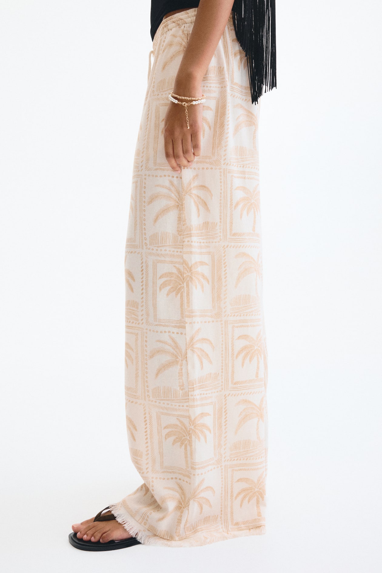 Linen-Blend Drawstring Pants - image 2