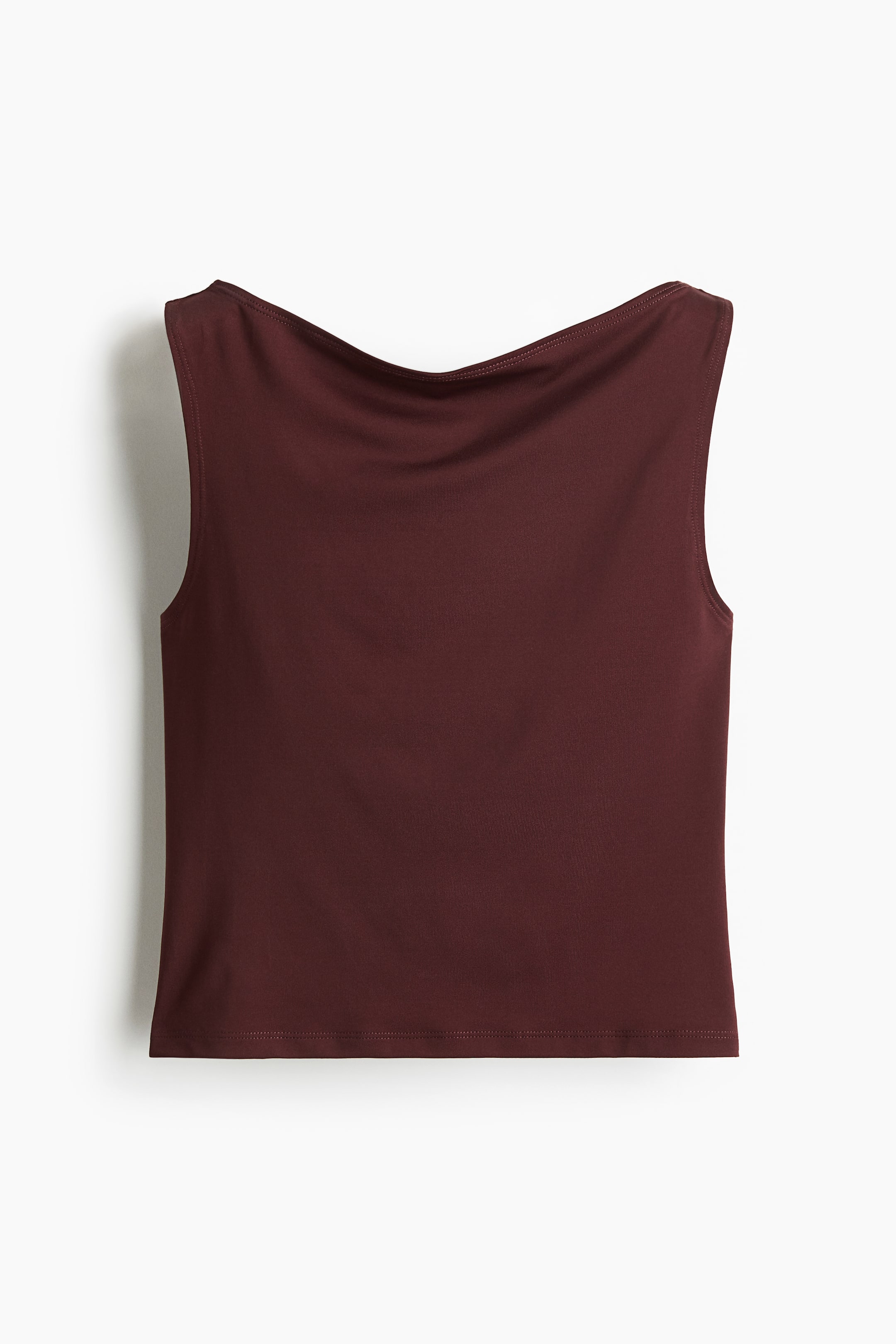 View larger image: Boat-neck Tank Top - Burgundy - Ladies | H&M PH 1